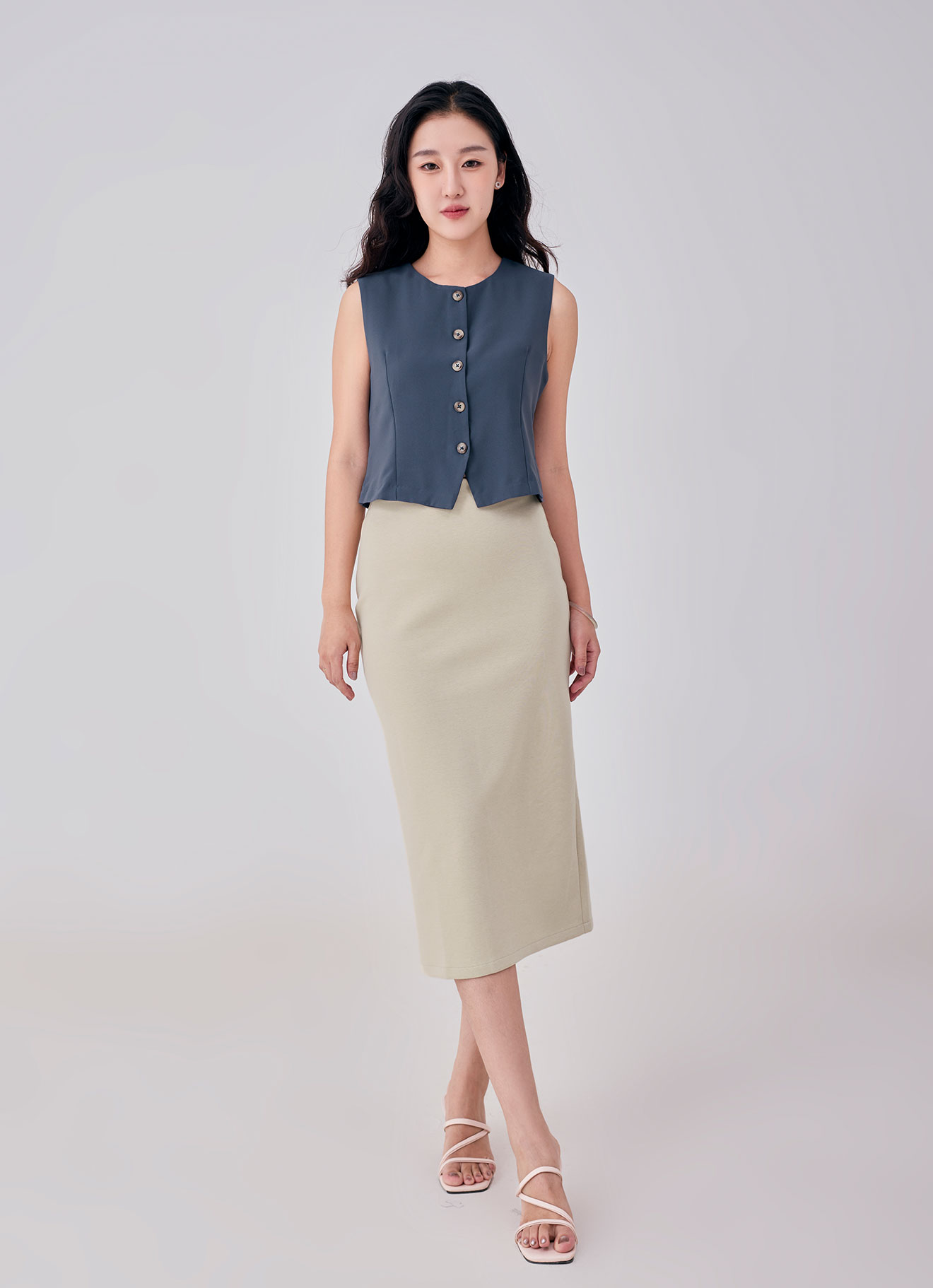 Dark-Slate  by Sleeveless Top