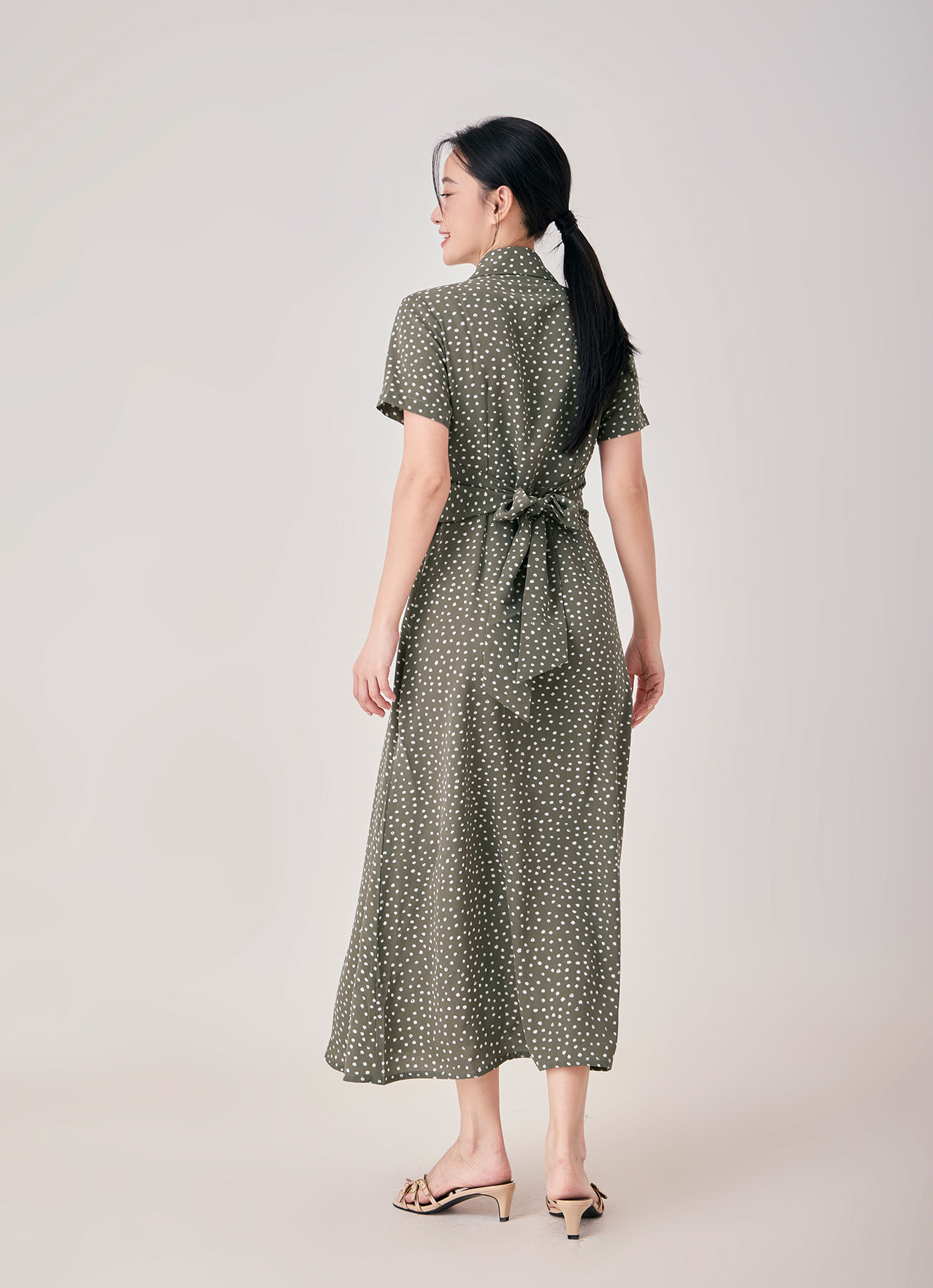 Deep-Lichen-Green by SHORT SLEEVE DRESS