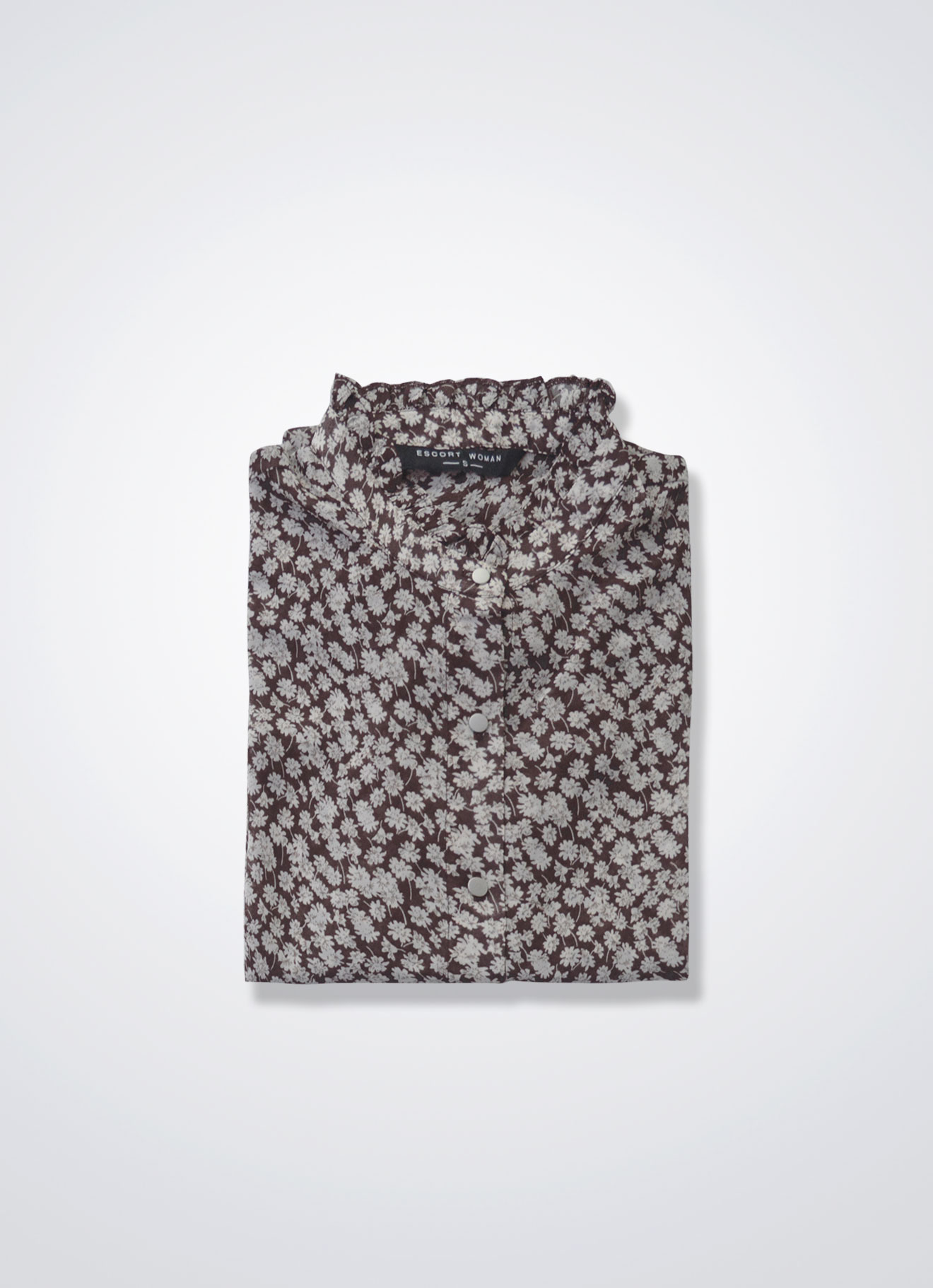 Deep-Taupe by Long-sleeved Blouse