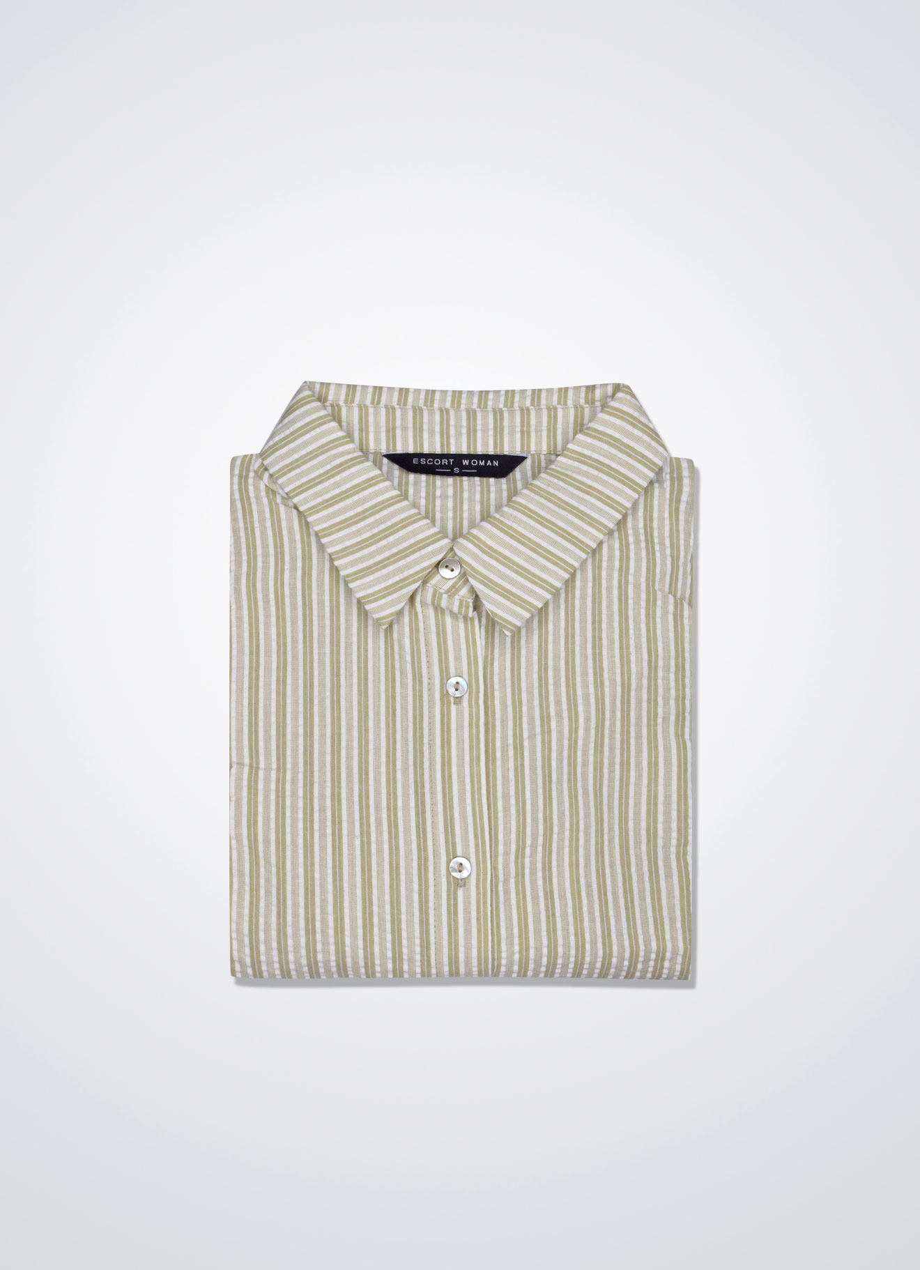 Dried-Moss by Shirt Collor Top