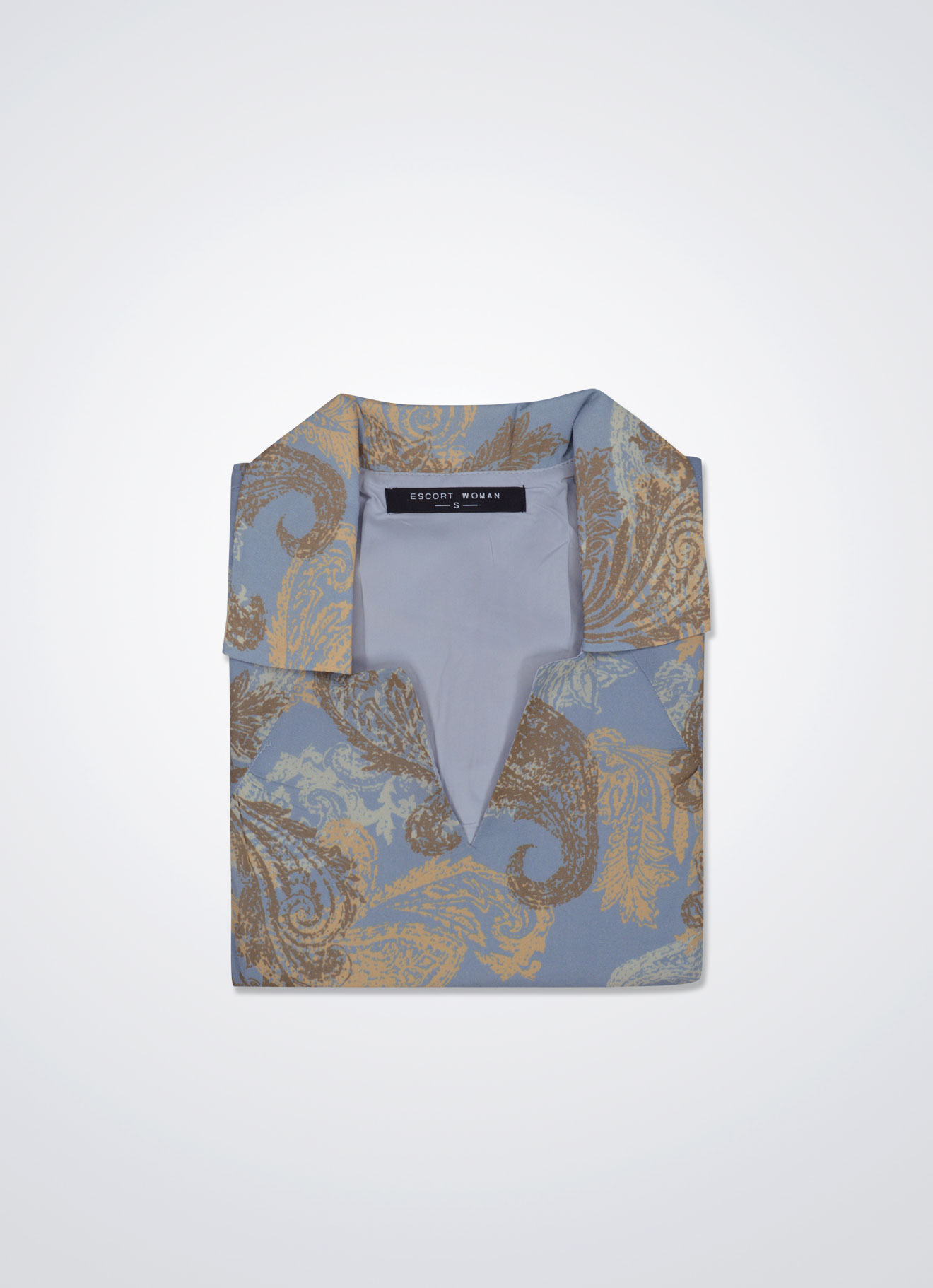 Dusty-Blue by Sleeveless Blouse