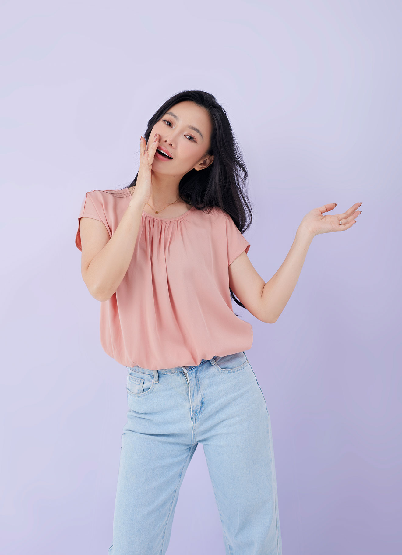 Dusty-Pink by Sleeve Blouse