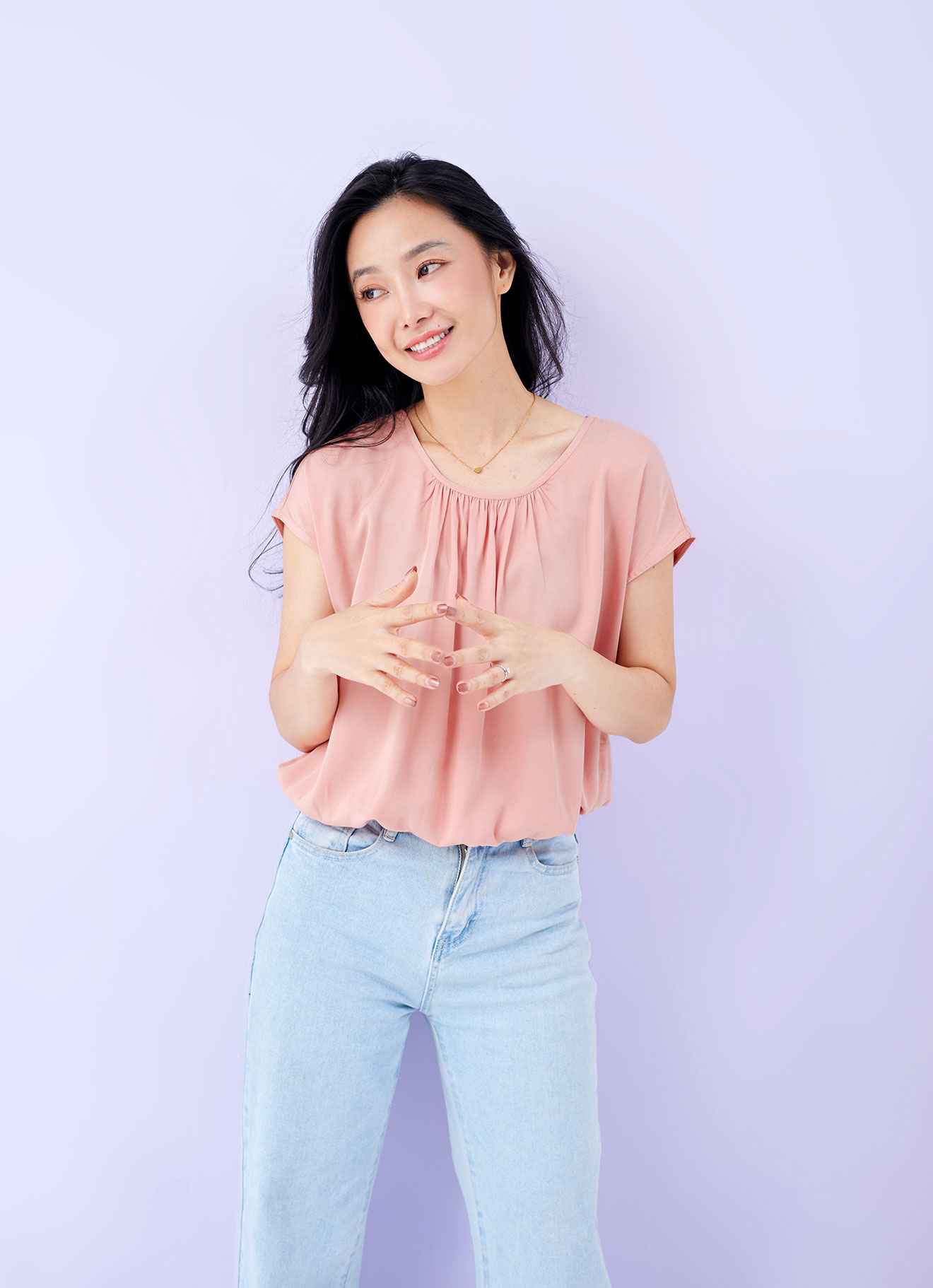Dusty-Pink by Sleeve Blouse