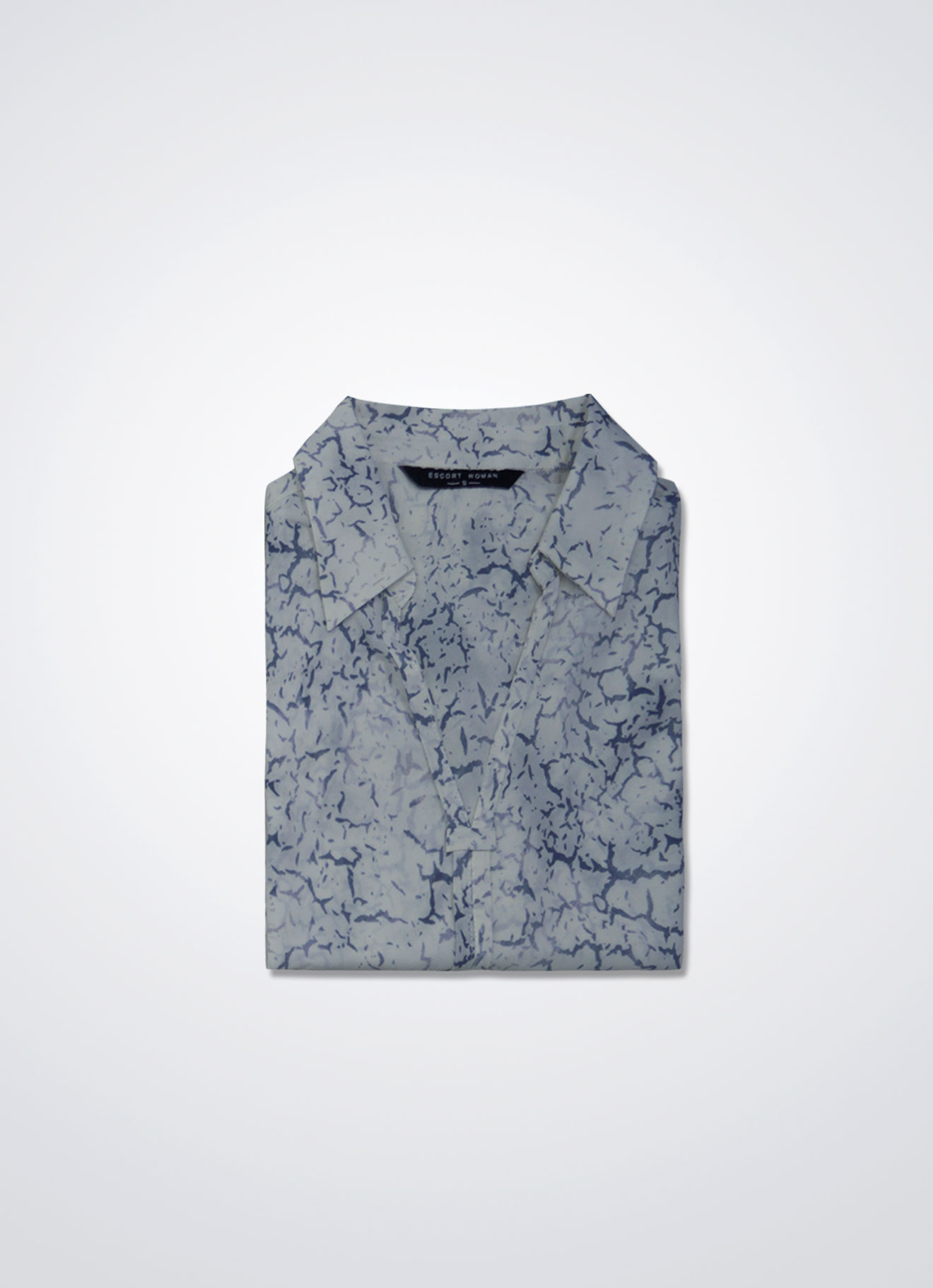 Ensign-Blue by Long-Sleeved Blouse