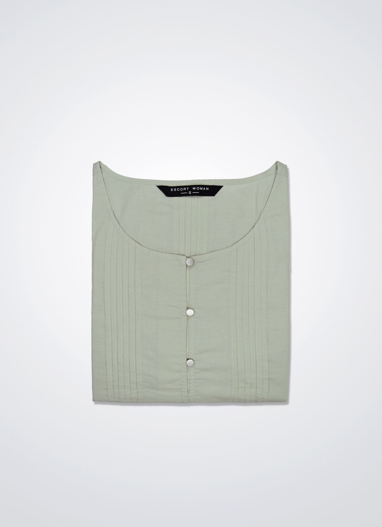 Fog-Green by Sleeve Blouse