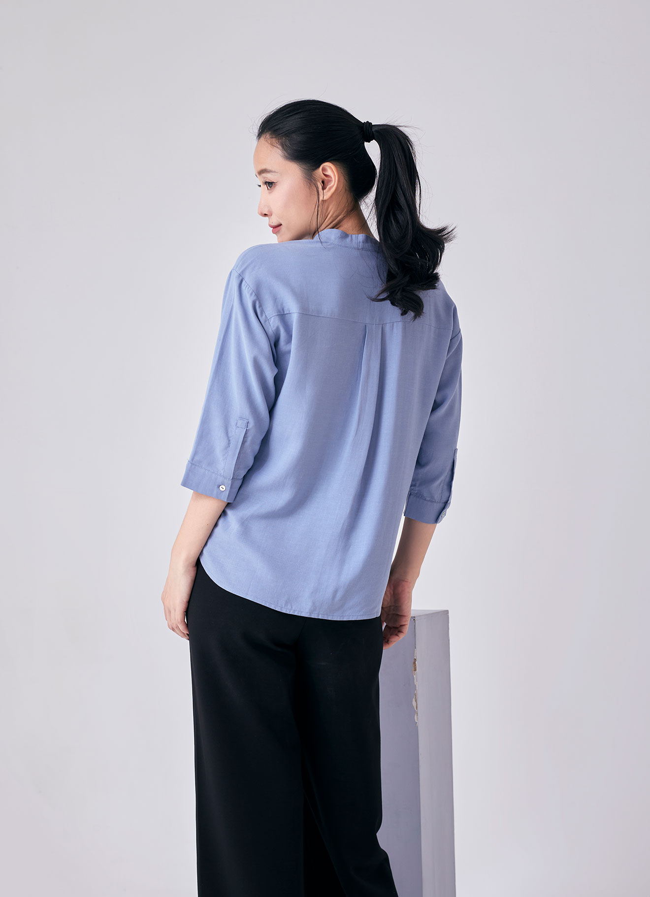 Forever-Blue by Sleeve Blouse