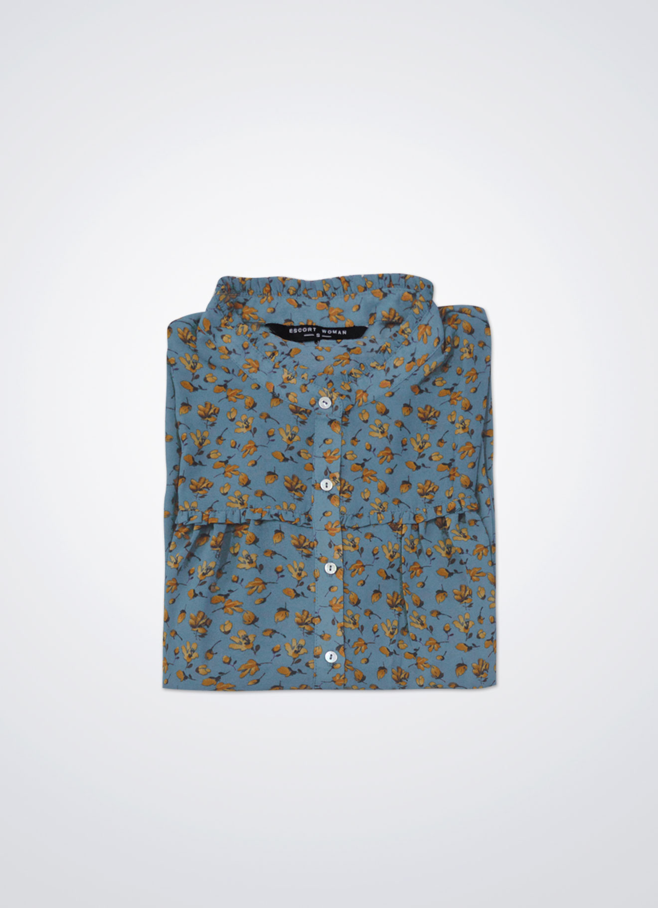 Forget-Me-Not by Long-sleeved Blouse