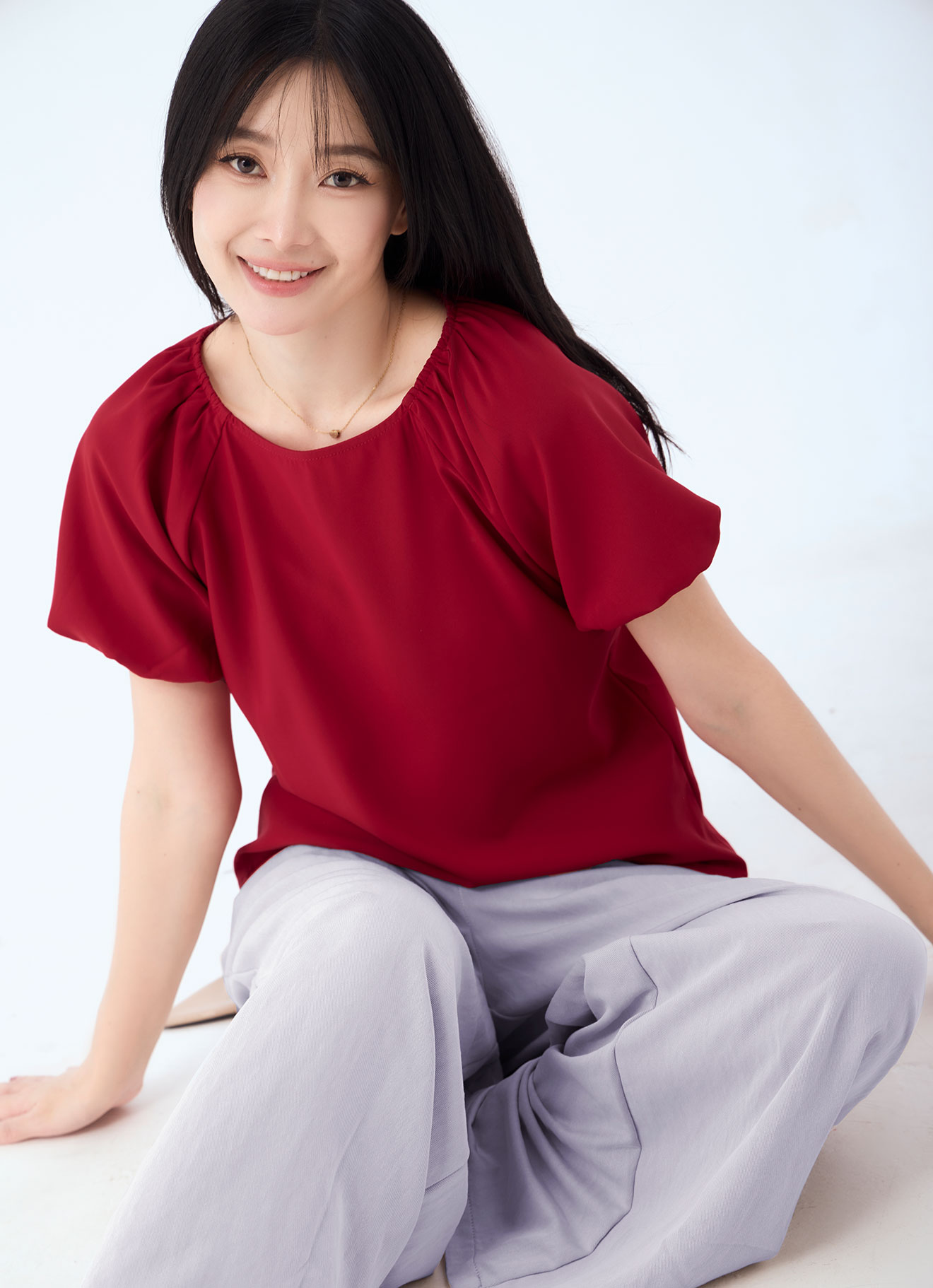 Formula-One  by Puff Sleeve Blouse