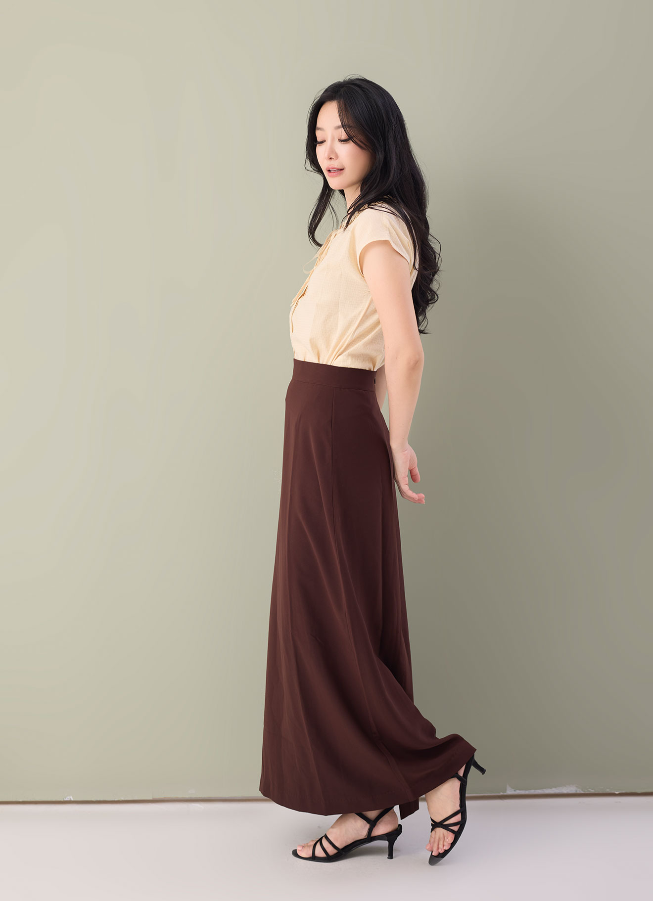 French-Roast by High Waist Midi Skirt