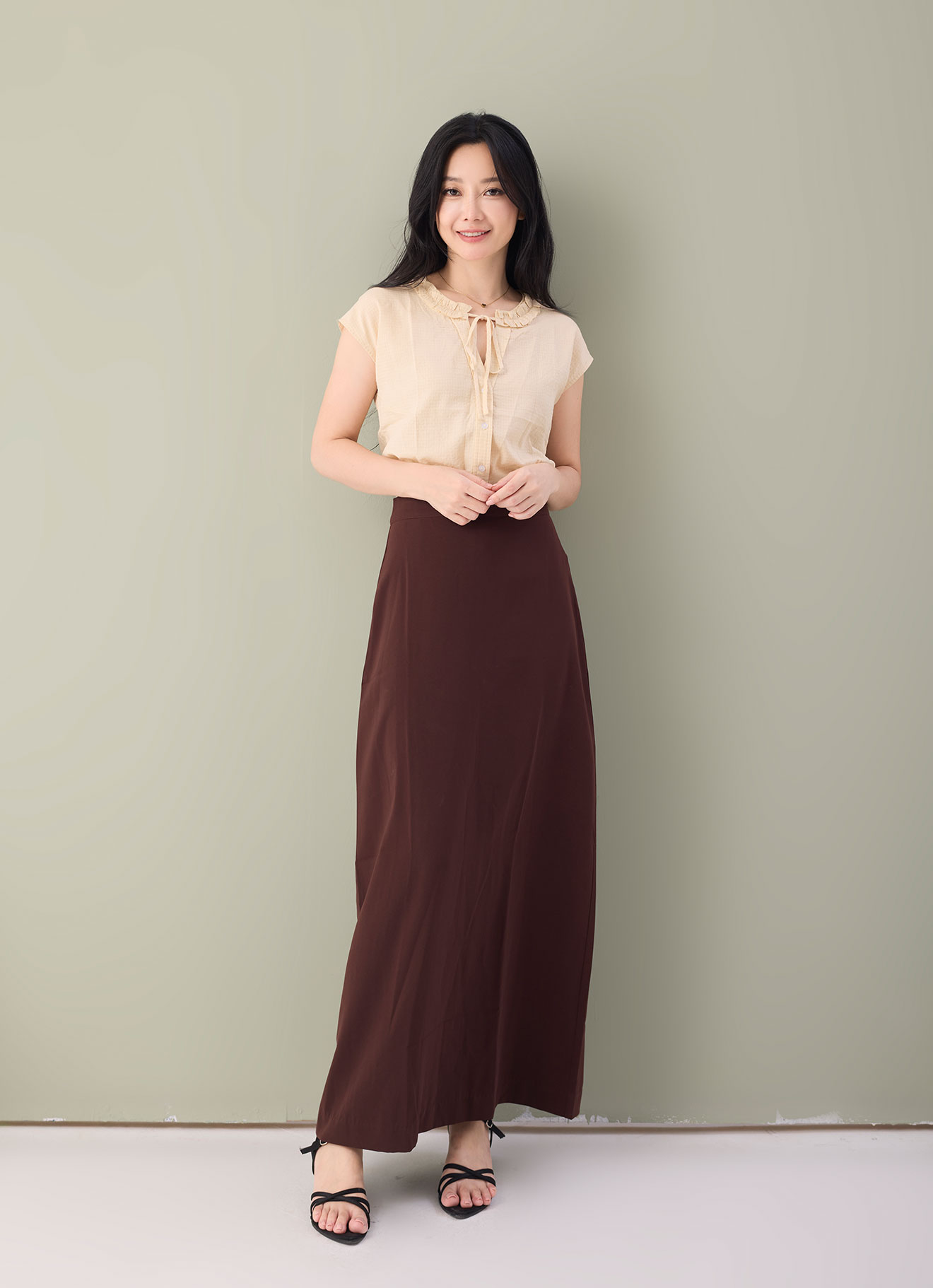French-Roast by High Waist Midi Skirt