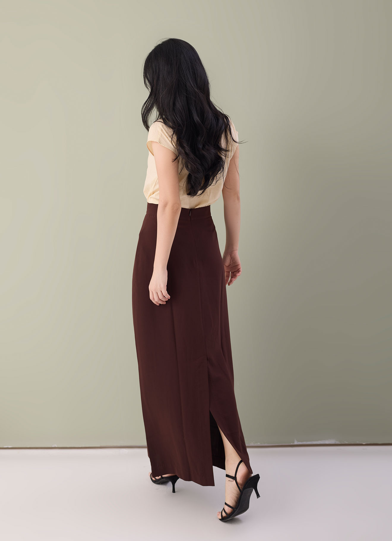 French-Roast by High Waist Midi Skirt