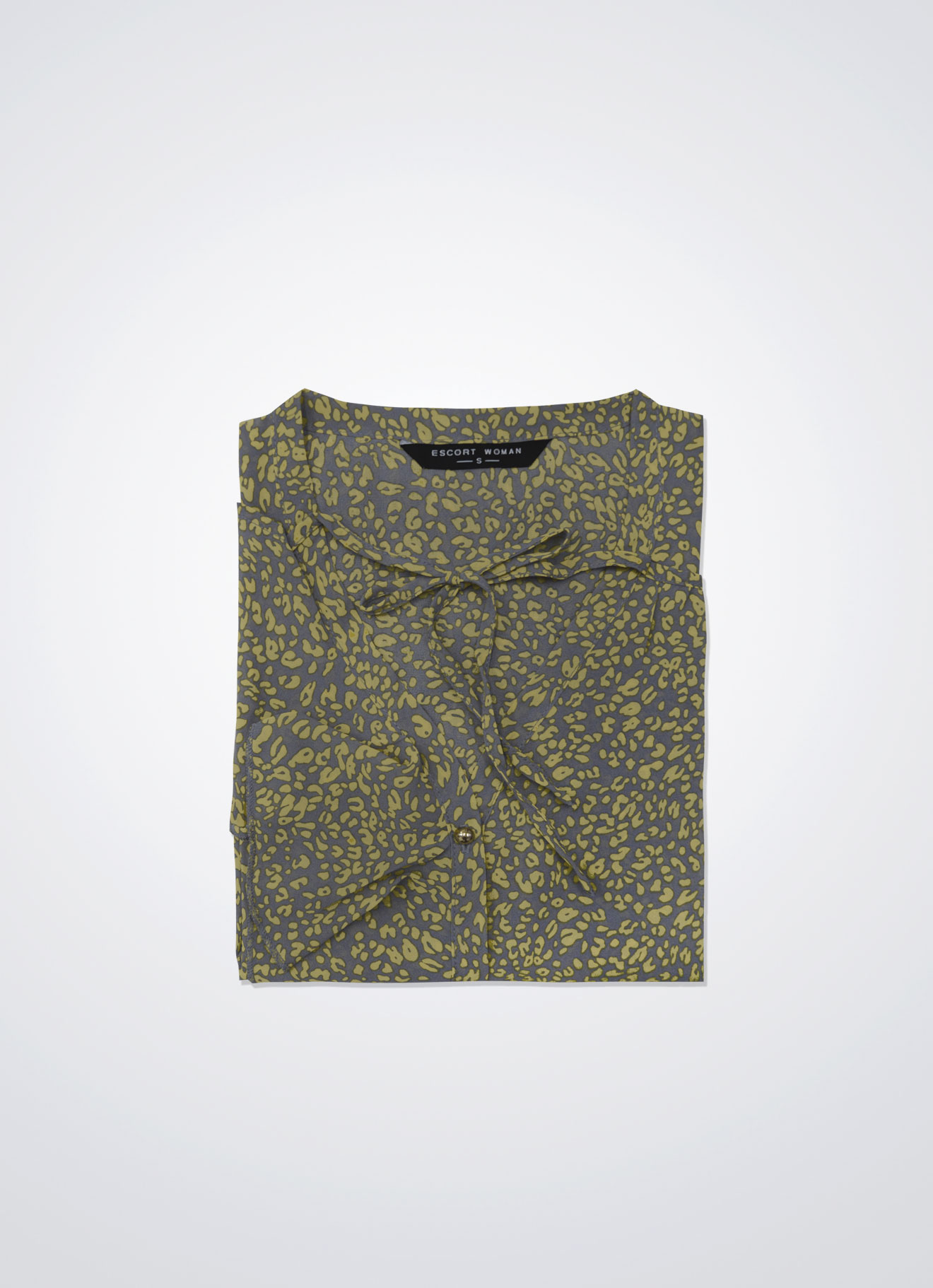 Frost-Gray by BLOUSE WITH RUFFLES