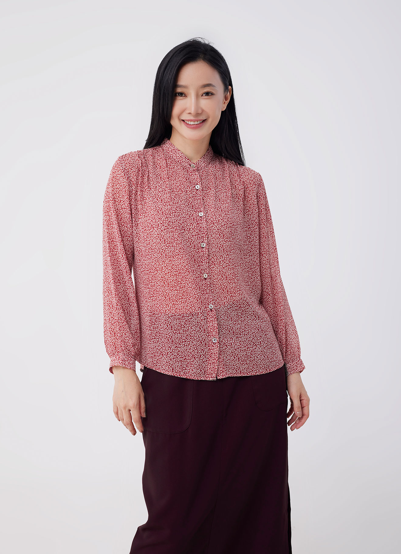 Ginger-Spice by Long-sleeved Blouse