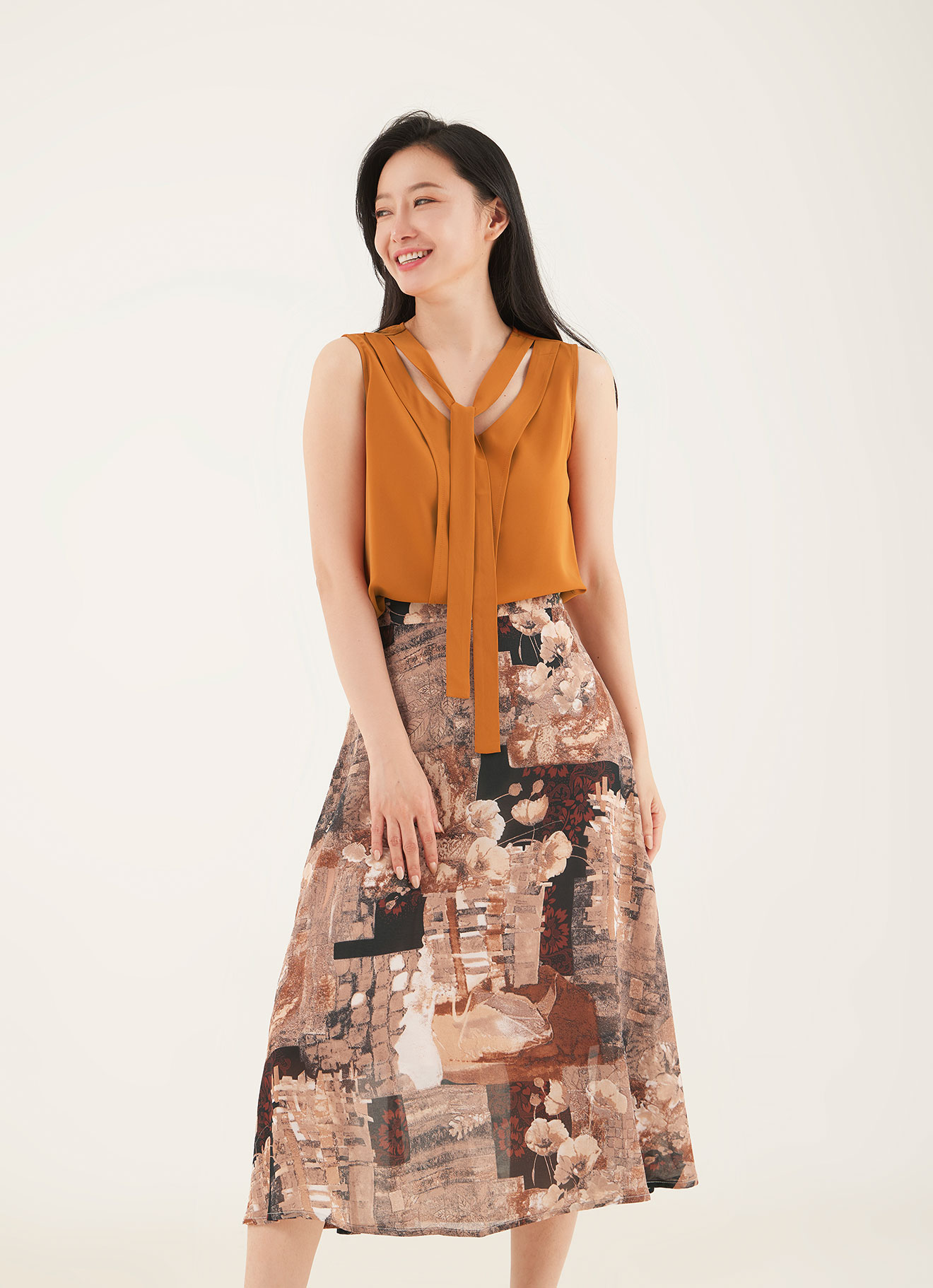Golden-Ochre  by Sleeveless Top