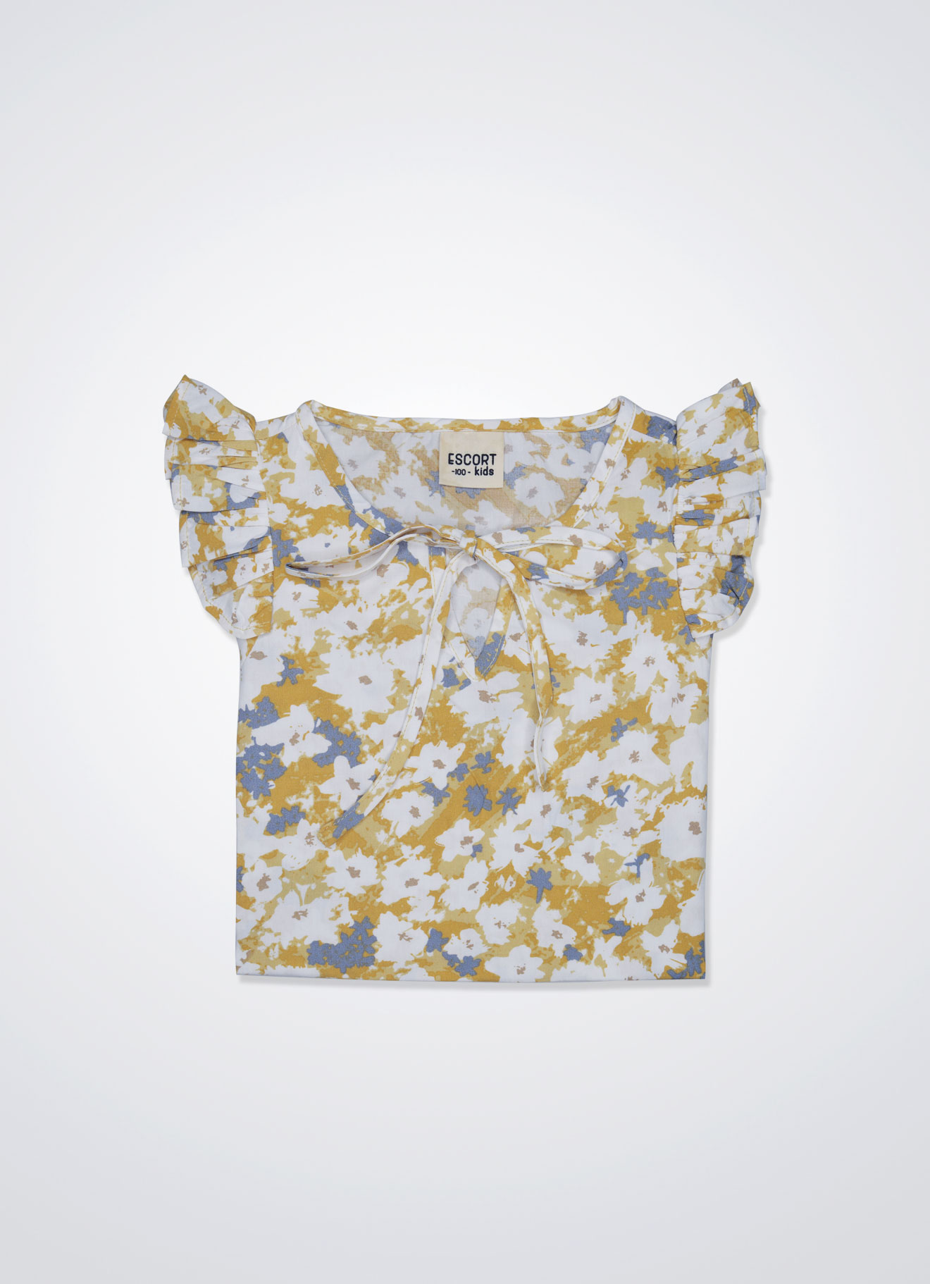 Golden-Yellow by Pleated Blouse