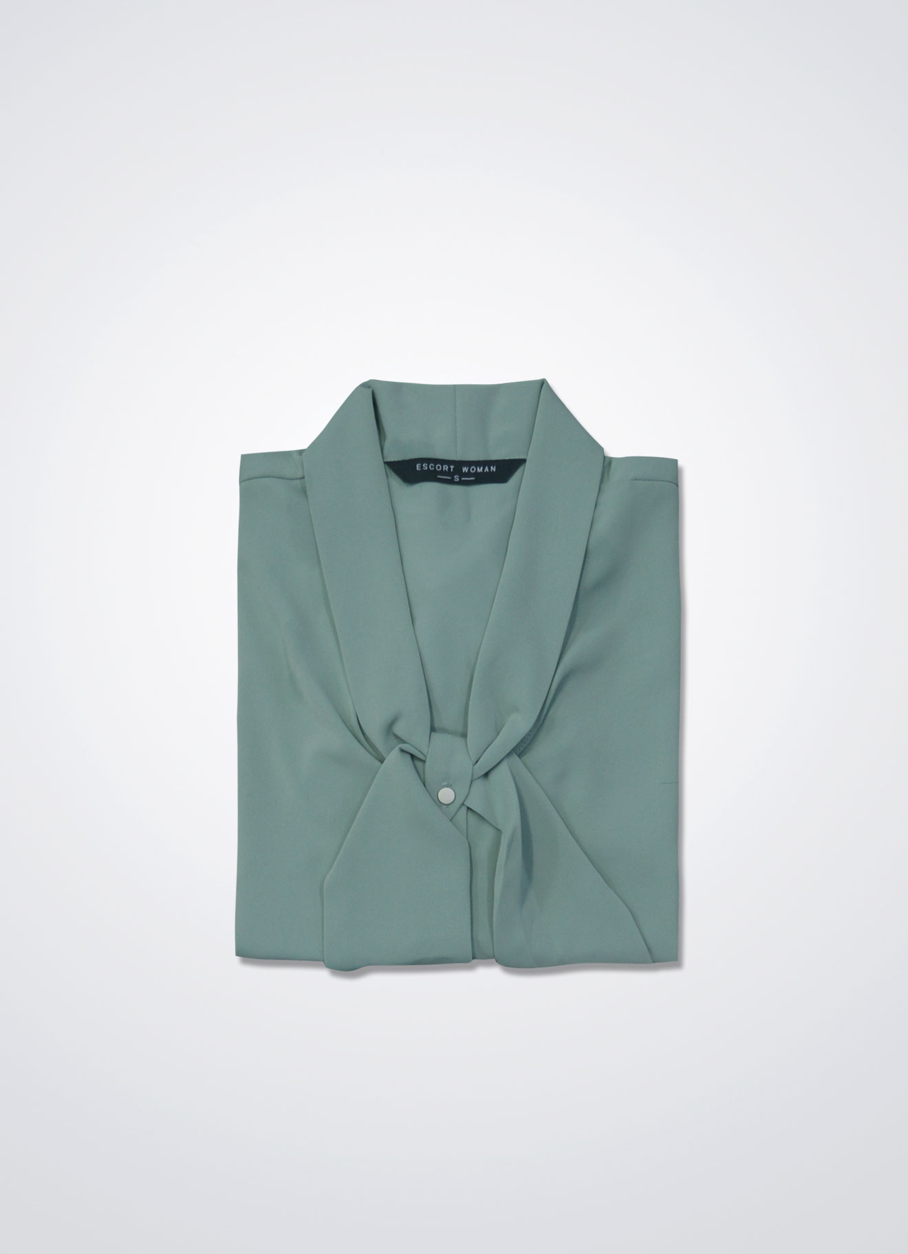 Granite-Green by Long-Sleeved Blouse