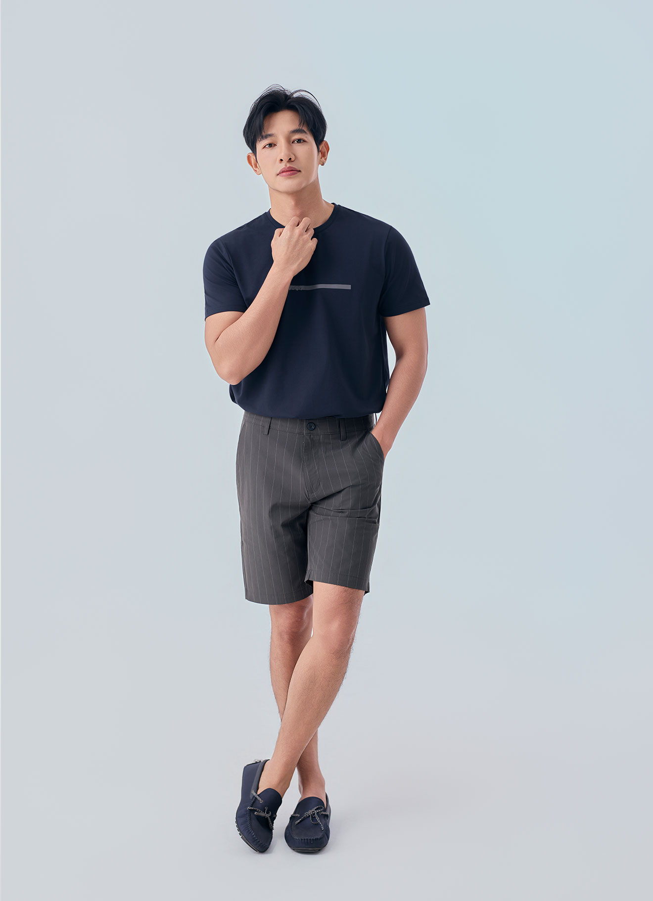 Gray by Formal-Style Shorts