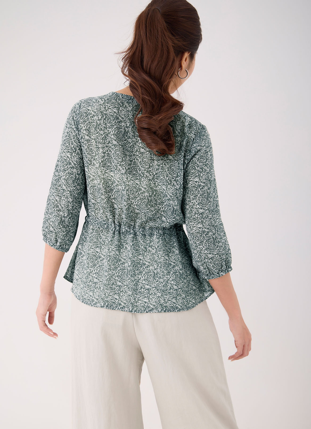Green-Bay by V-Neck Blouse