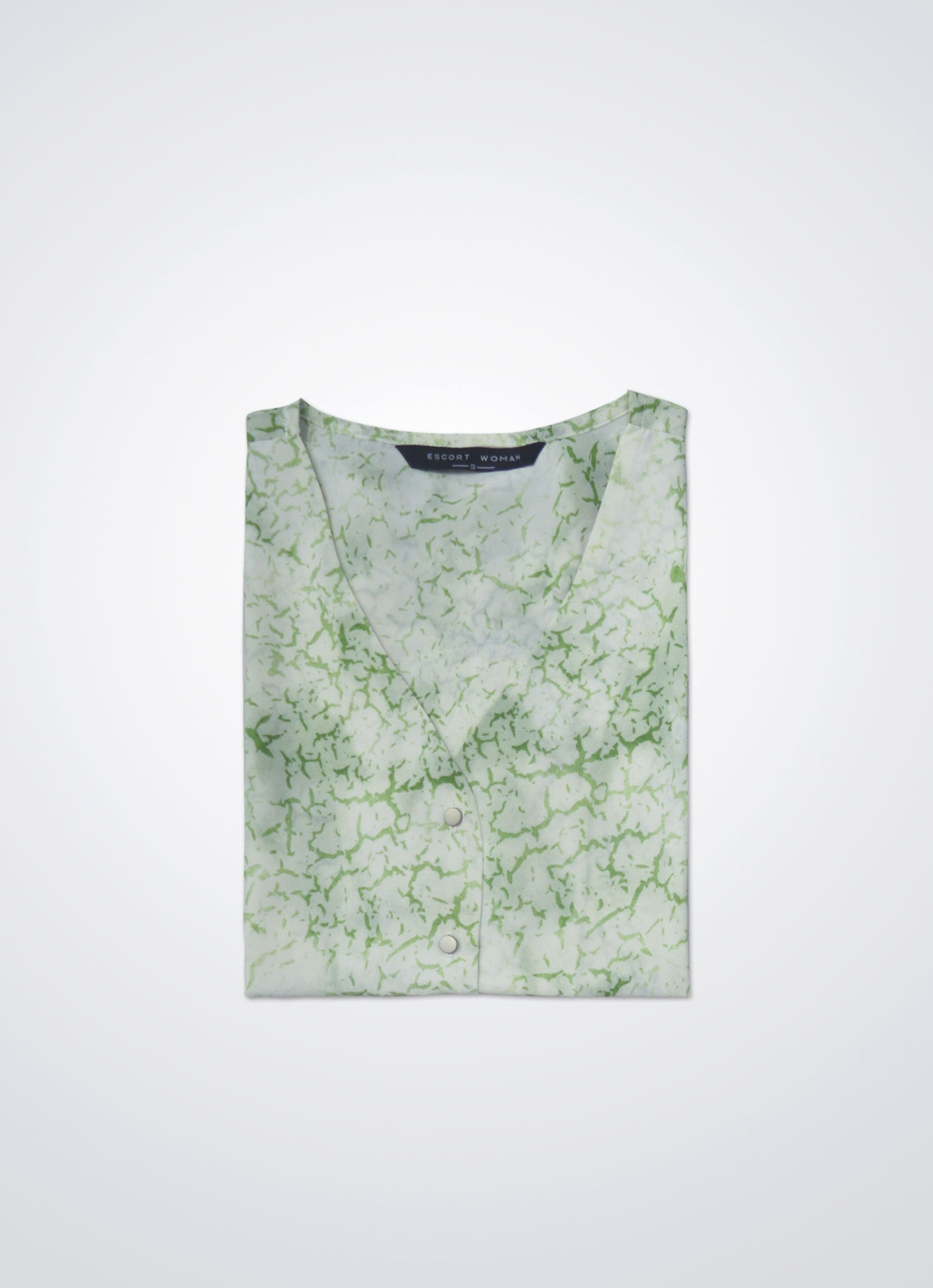 Green-Tea by V-Neck Blouse
