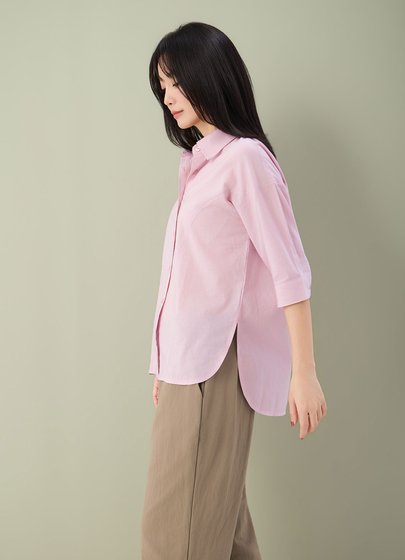 Heavenly-Pink by Shirt Collor Blouse