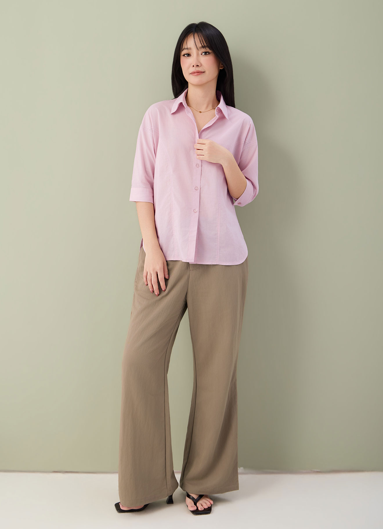 Heavenly-Pink by Shirt Collor Blouse