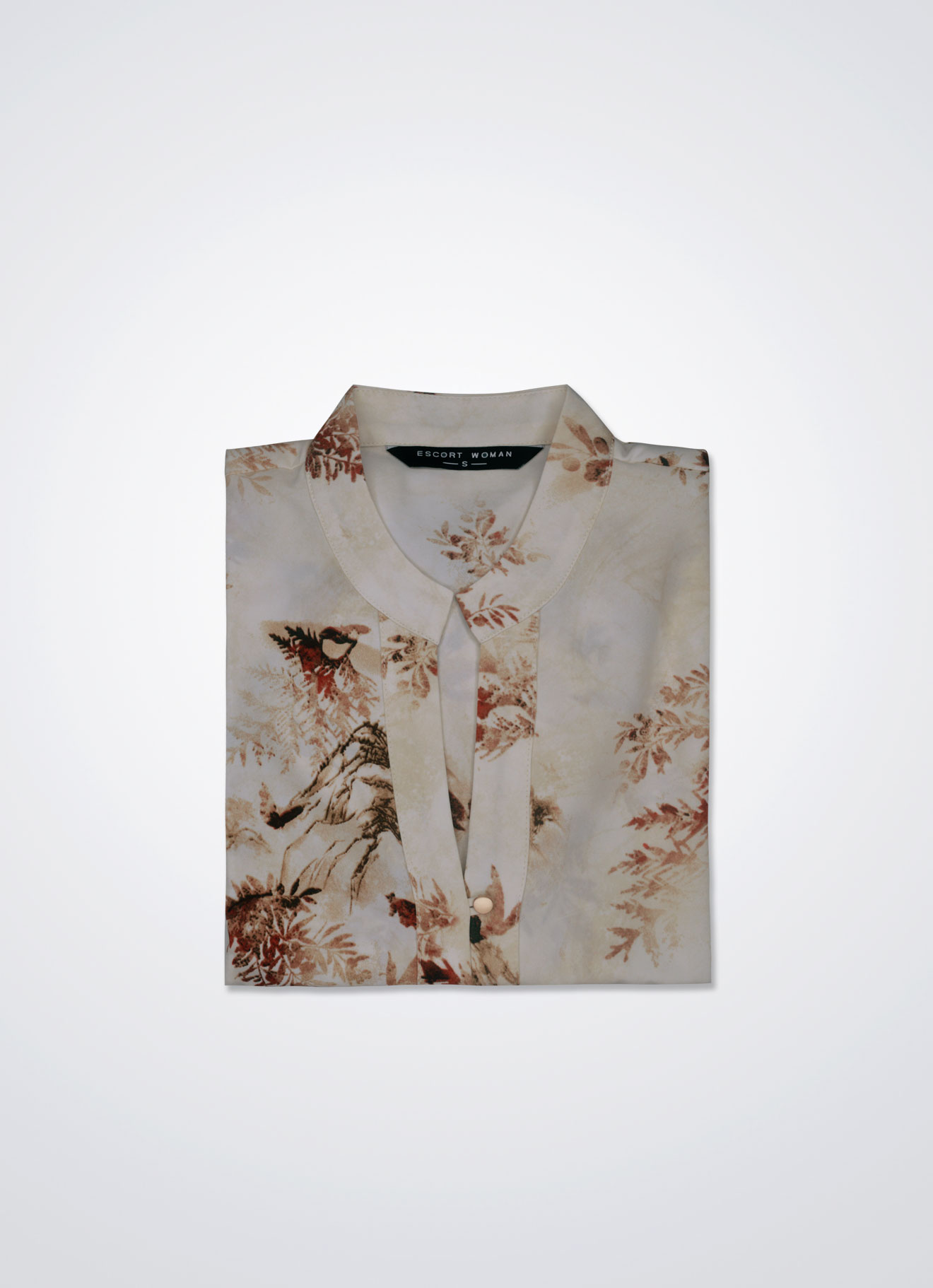 High-Rish-Red by Long Sleeve Blouse