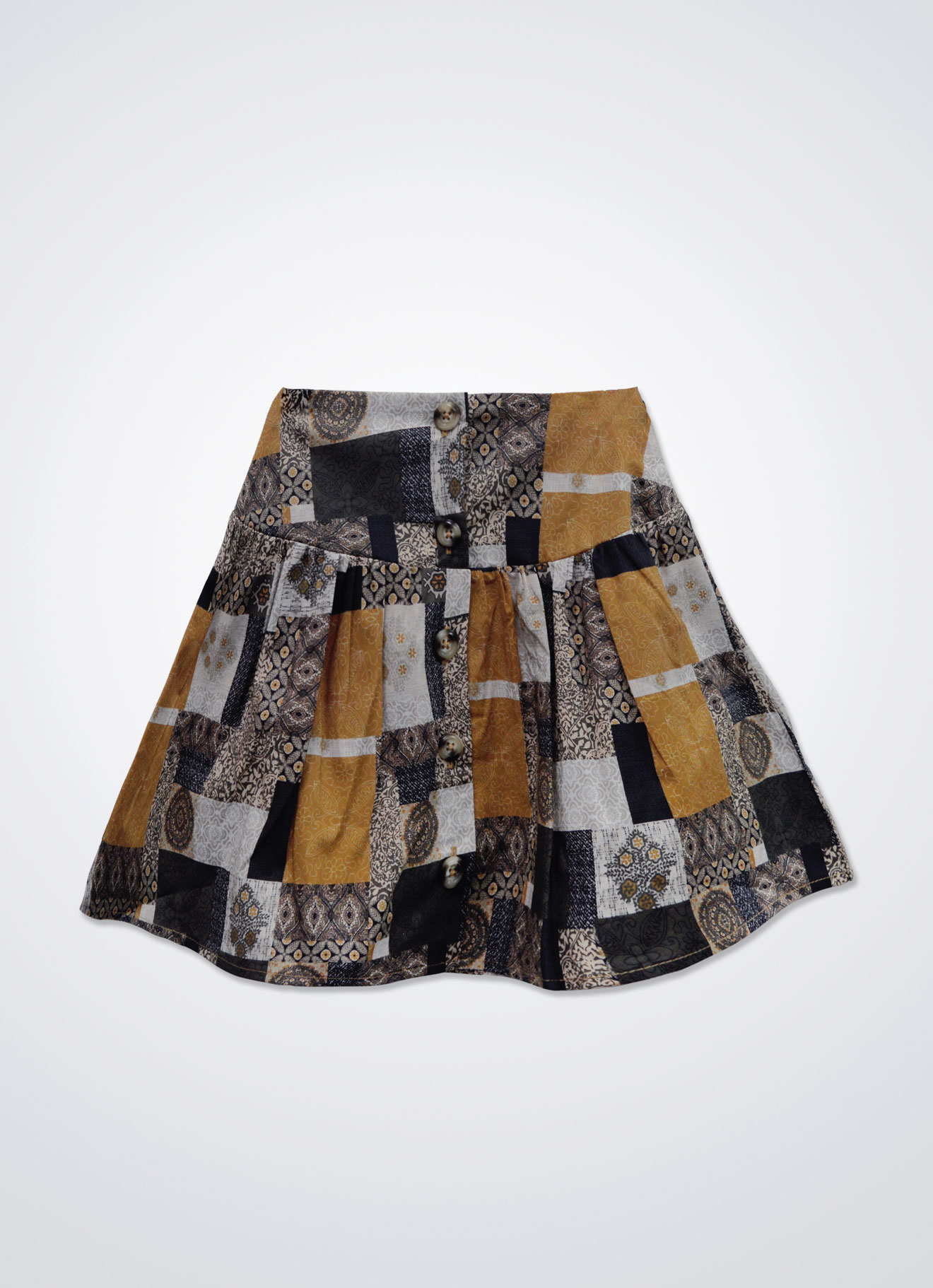 Honey-Yellow by High-waisted mini skirt