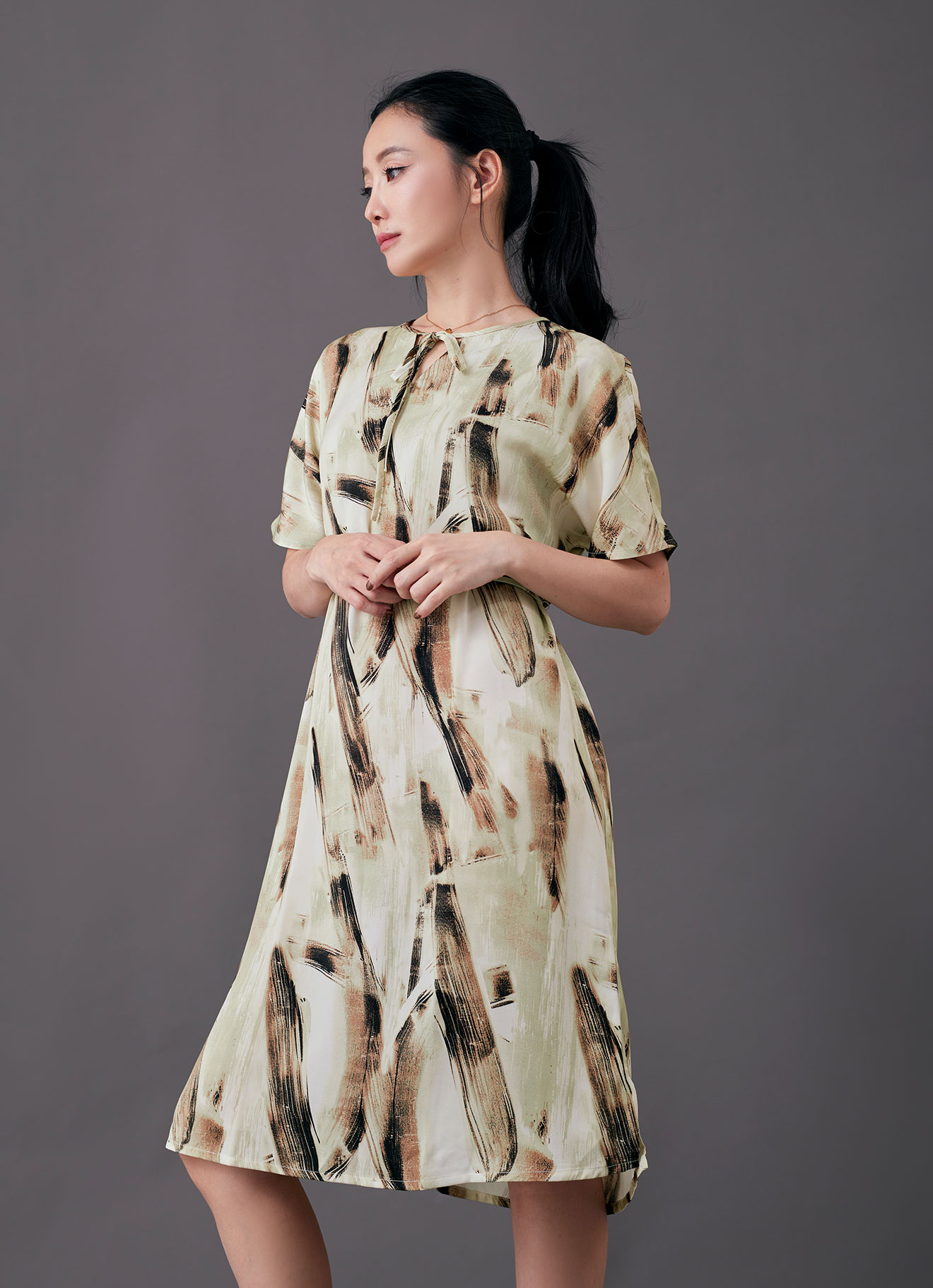 Indian-Tan by Sleeve Dress