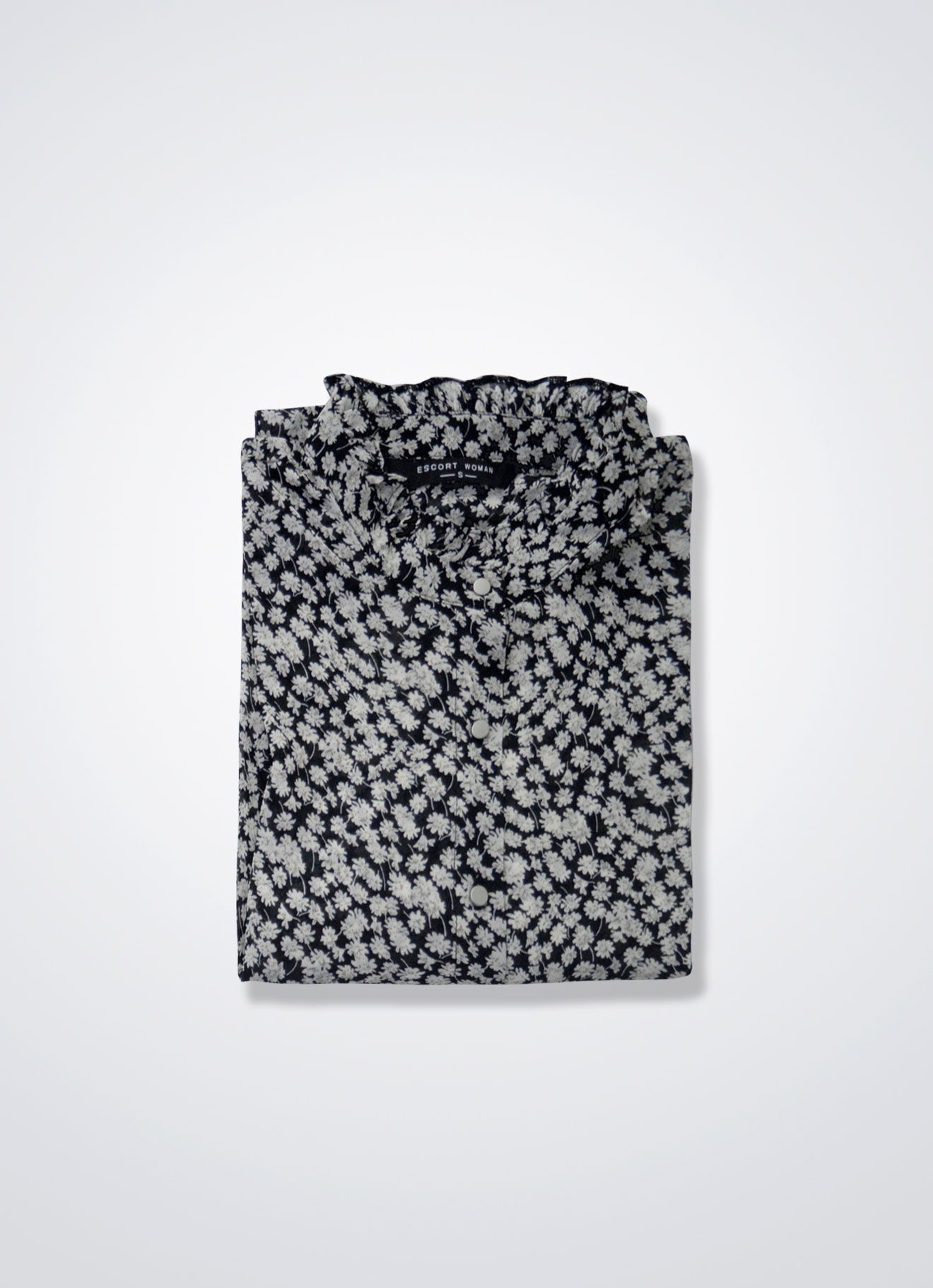 Jet-Black by Long-sleeved Blouse