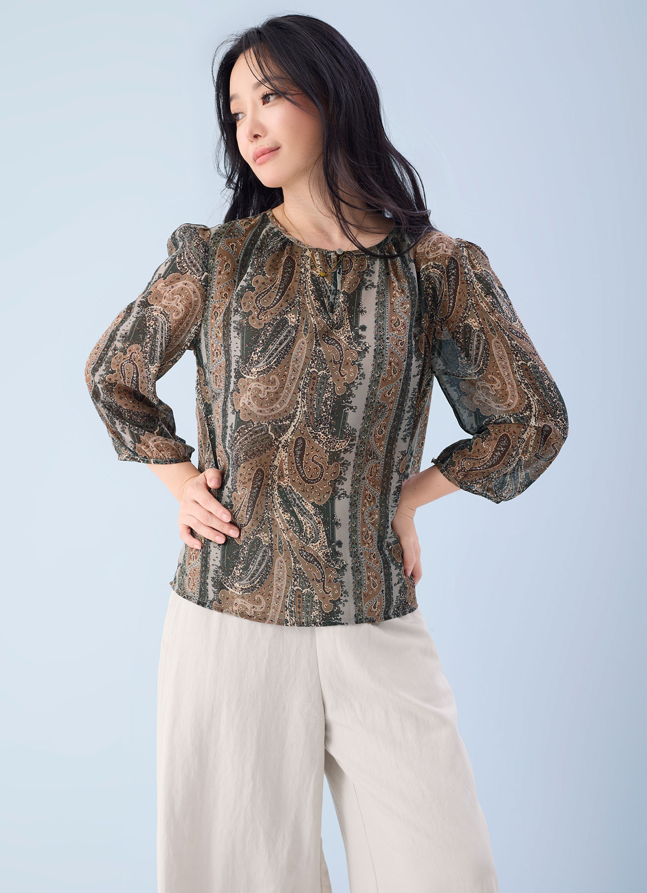 Latte by Sleeve Blouse