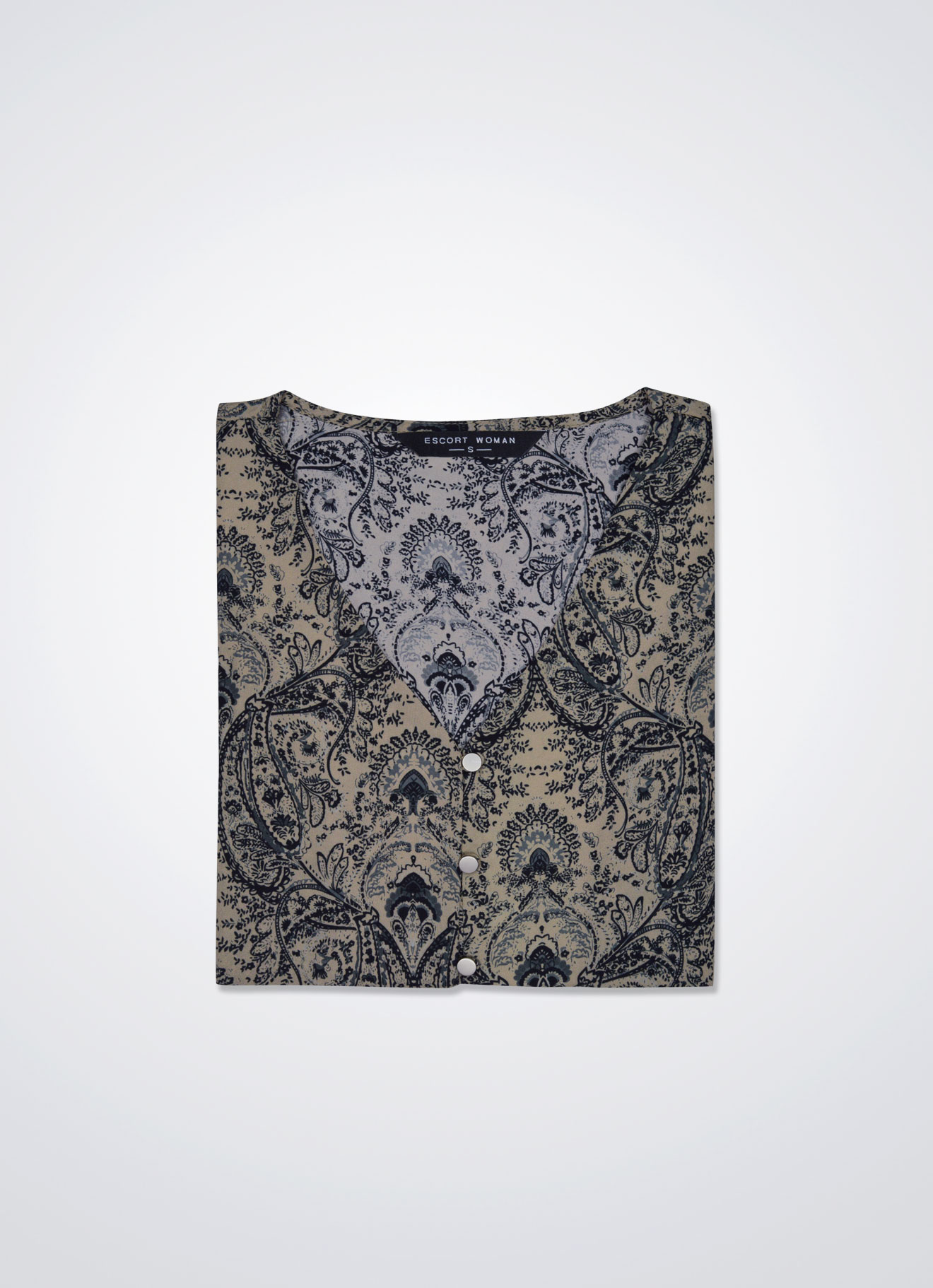 Latte by V-Neck Blouse