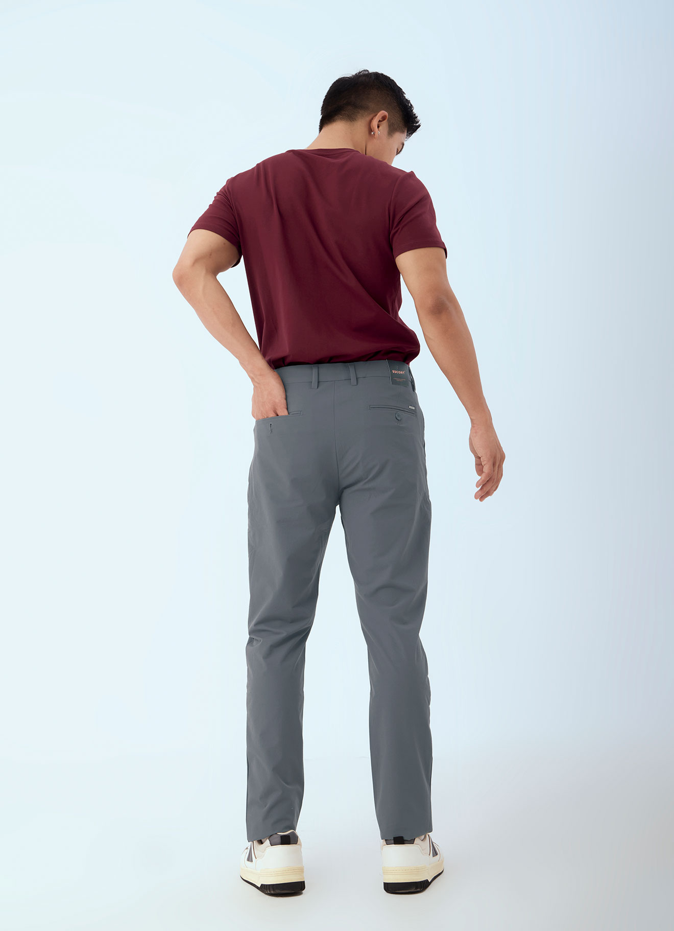 Light-Gray  by Slim-fit Pants
