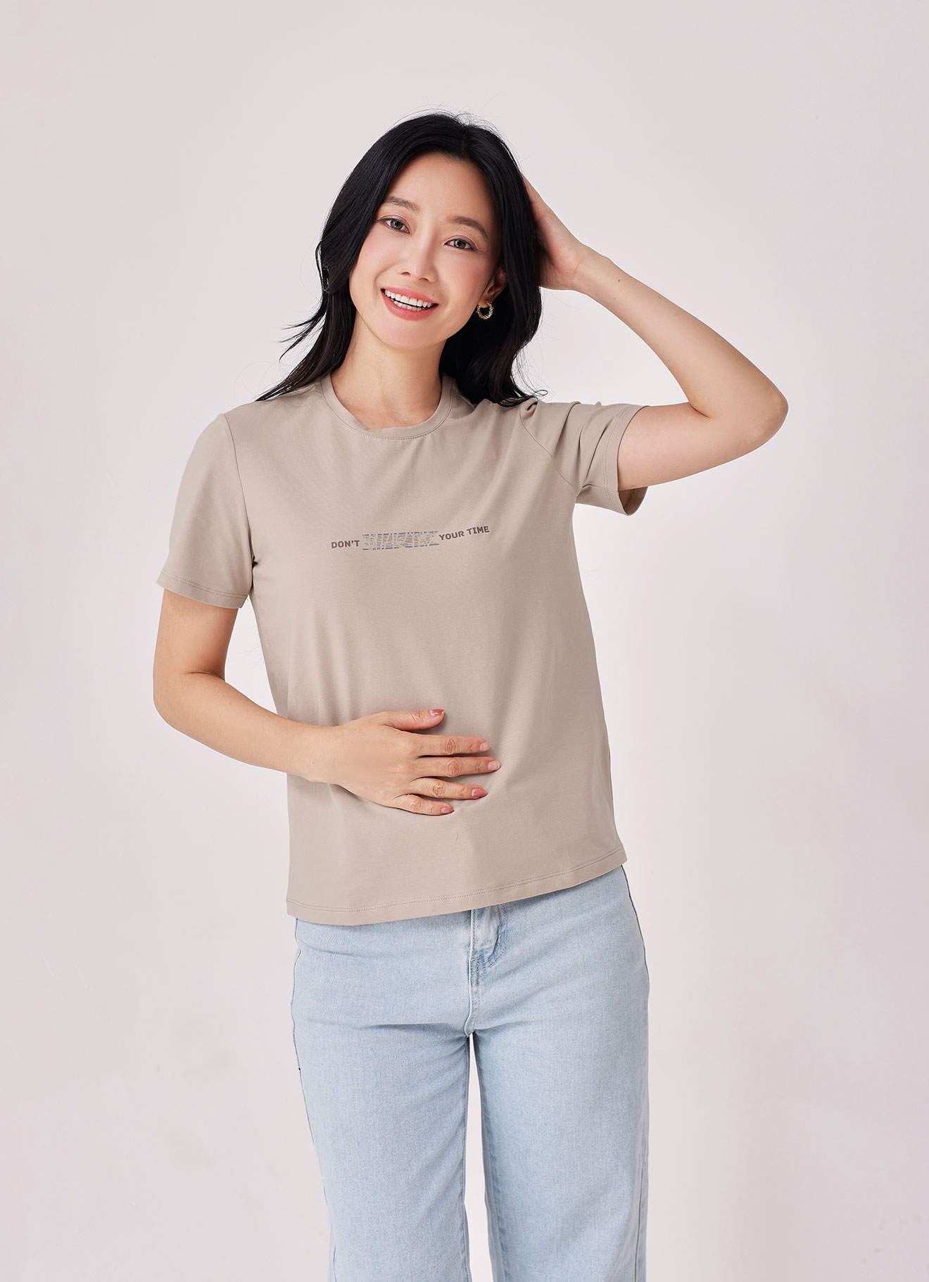 Light-Taupe by Printed Top