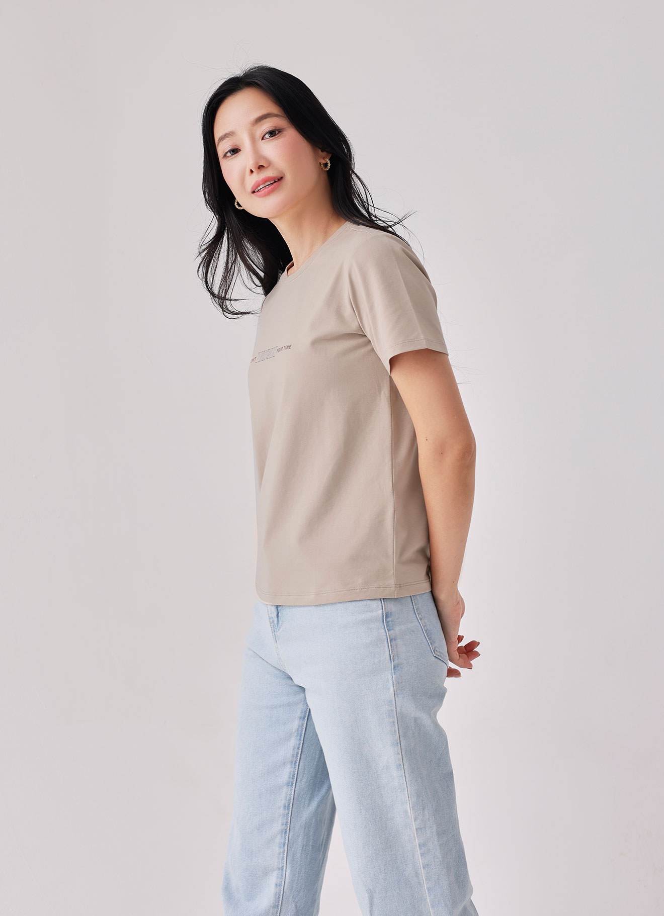 Light-Taupe by Printed Top