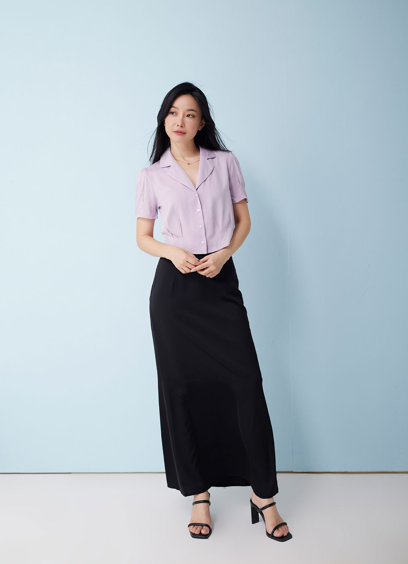 Lilac-Snow by Sleeve Blouse
