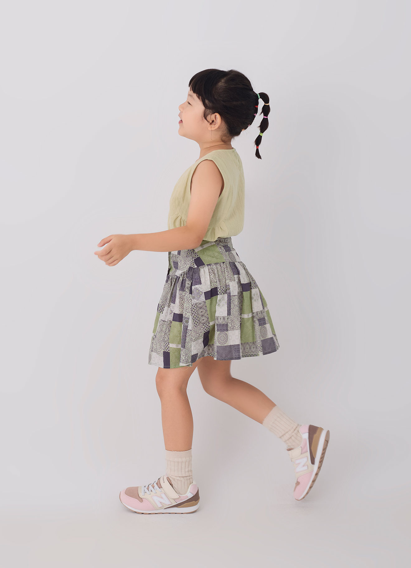 Lily-Green by High-waisted mini skirt