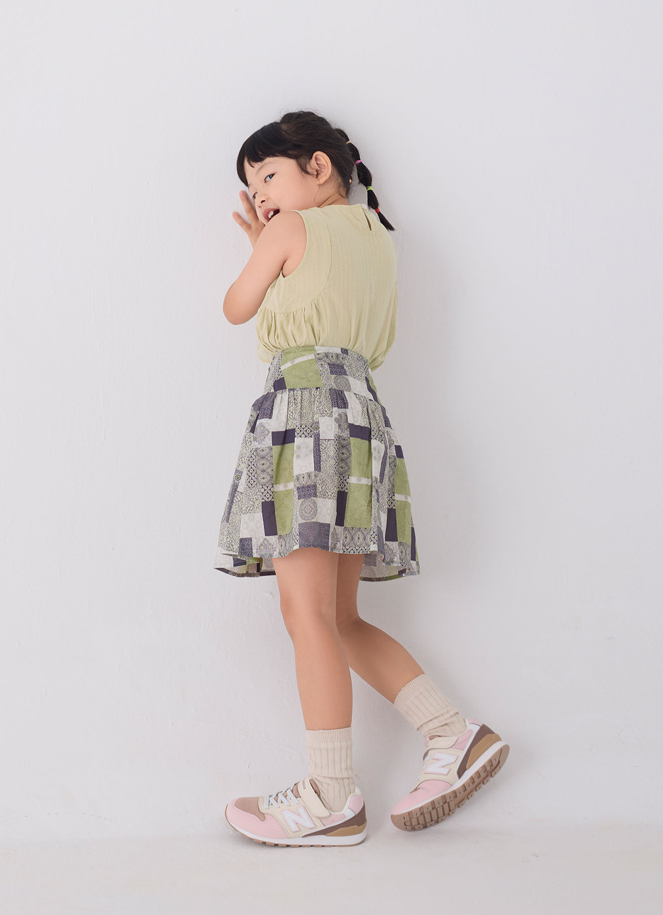 Lily-Green by High-waisted mini skirt