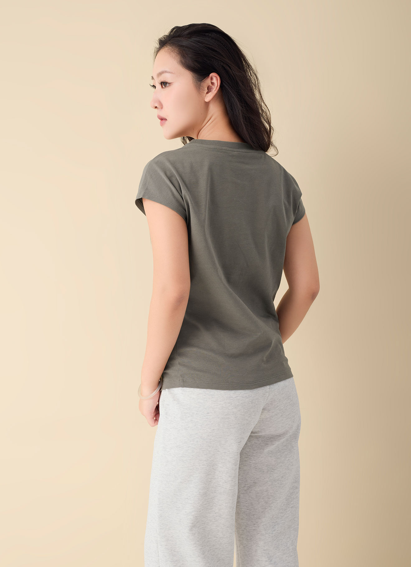 Lvy-Green  by Sleeve Blouse