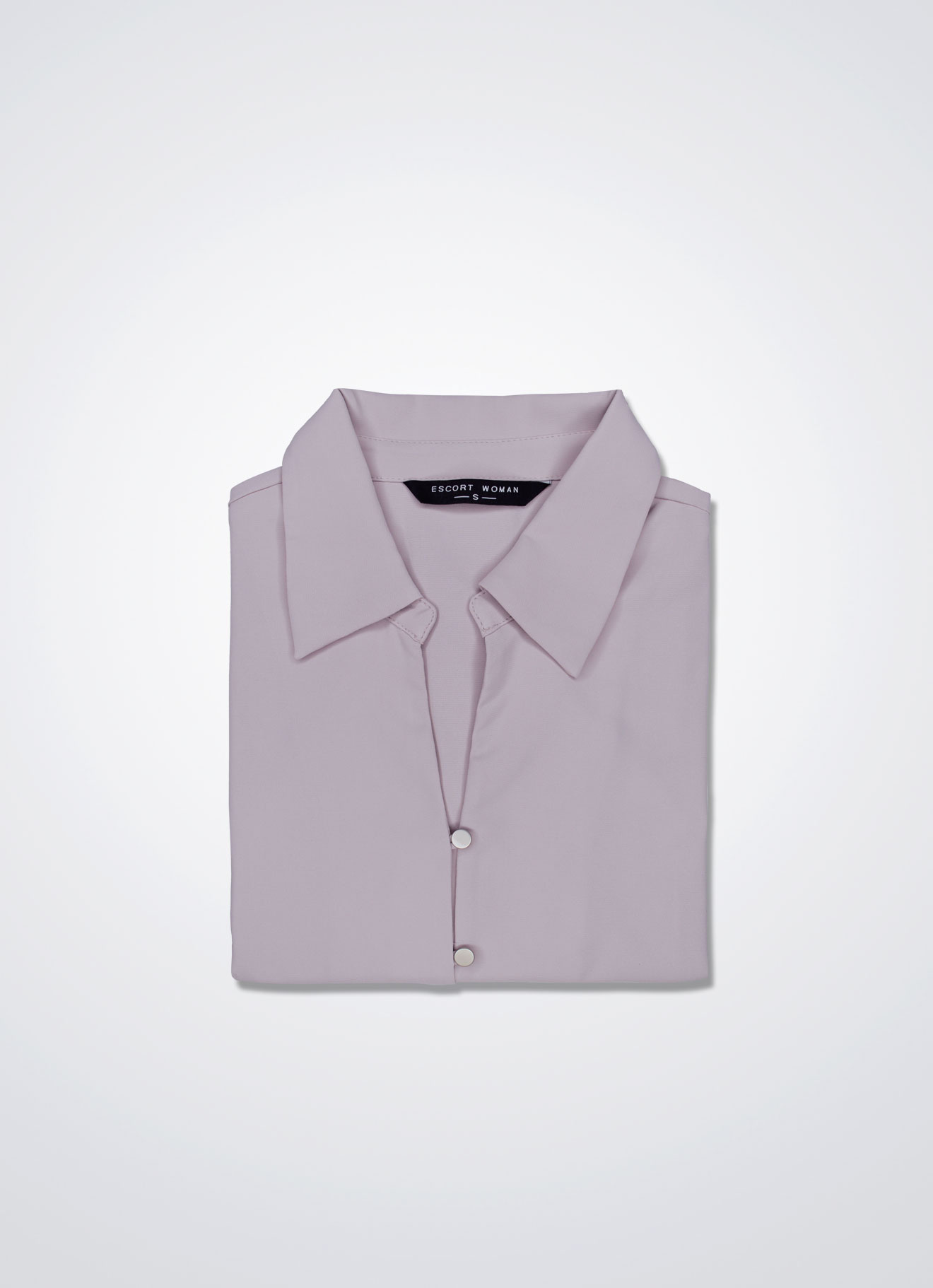 Mauve-Chalk by Shirt Collor Blouse