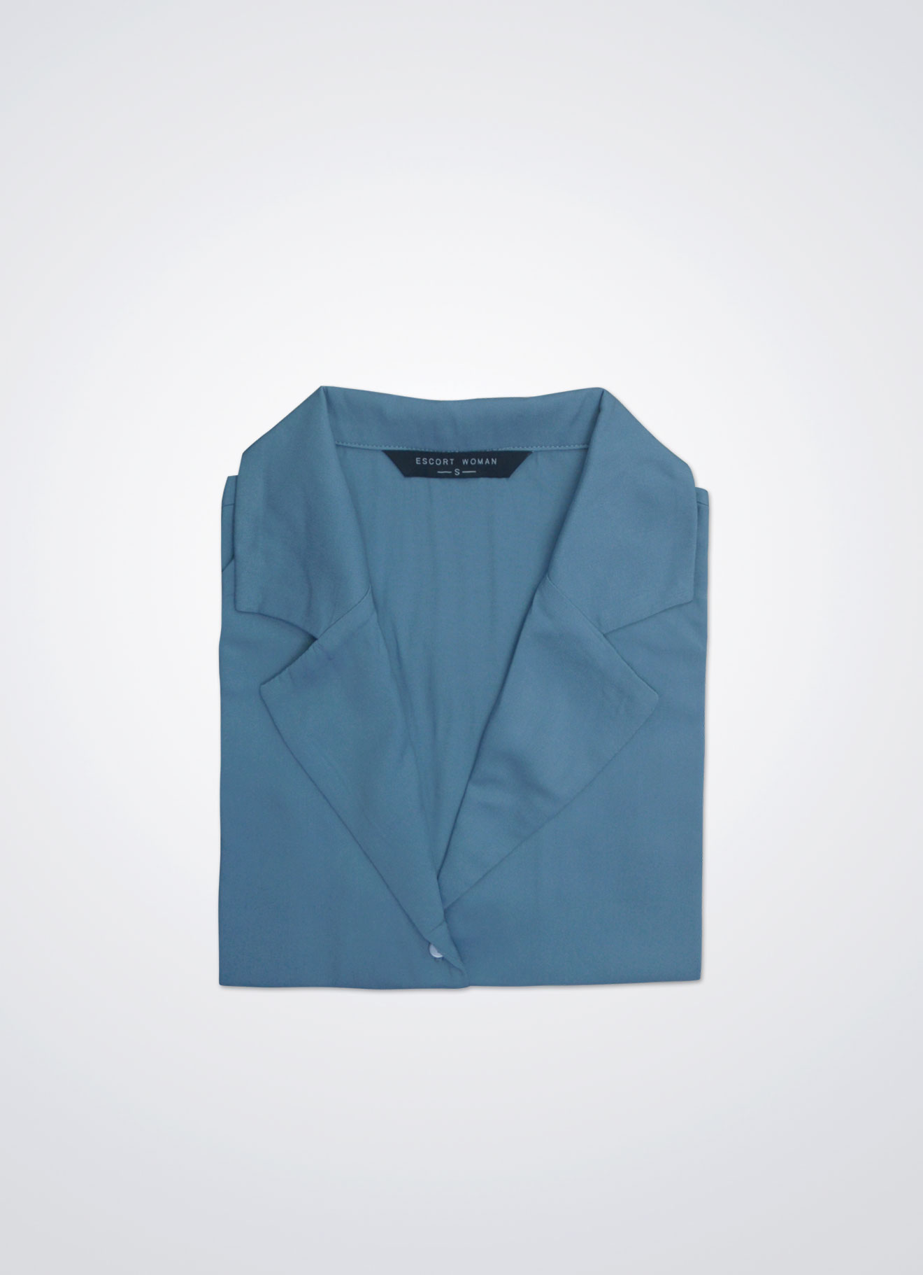 Milky-Blue by Sleeve Blouse