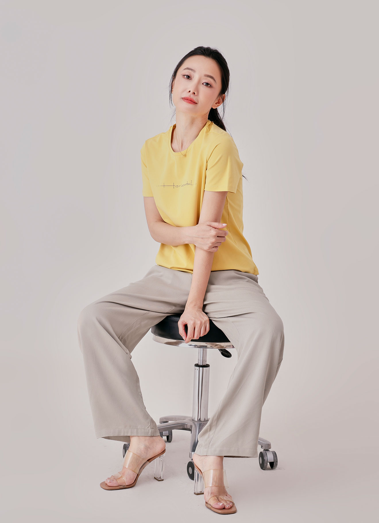 Misted-Yellow by Printed T-Shirt