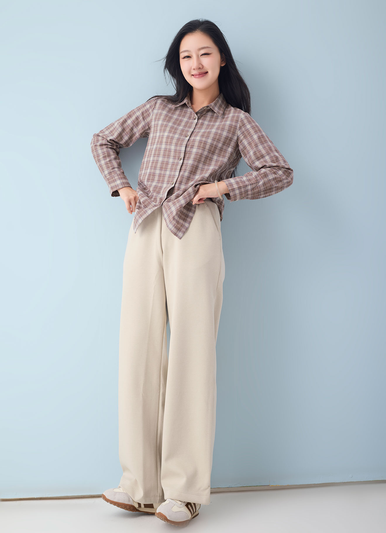 Mocha-Mousse by Shirt Collor Blouse