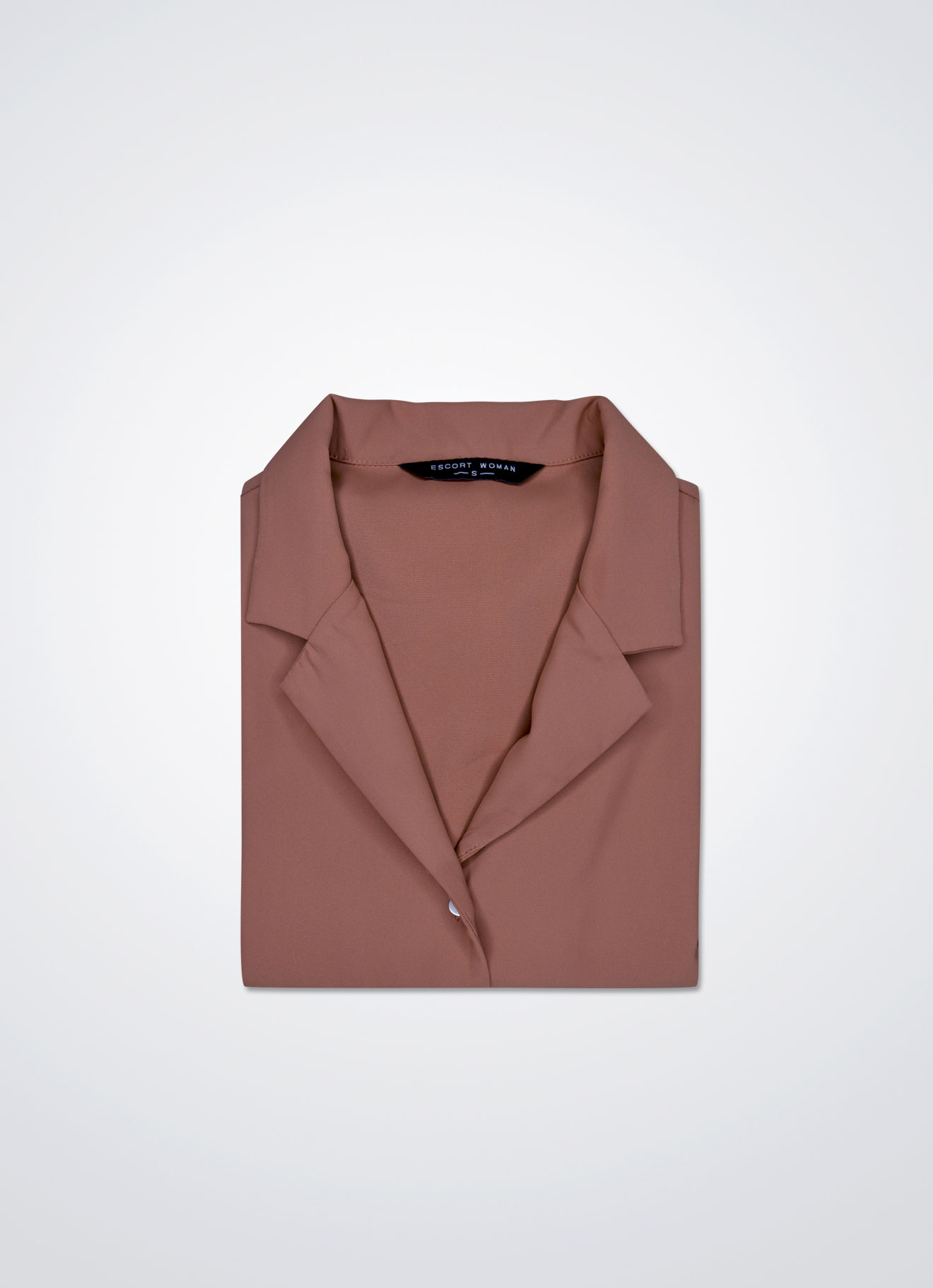 Mocha-Mousse by Long Sleeve Blouse
