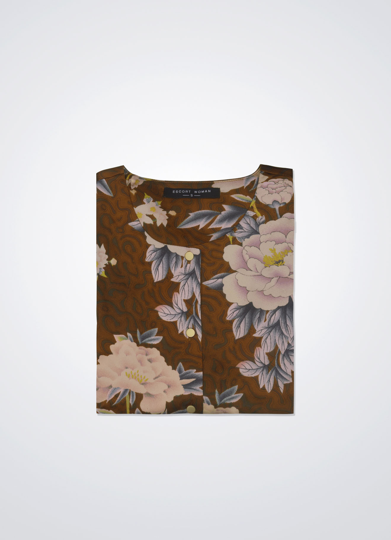 Monk's-Robe by Floral Printed Blouse