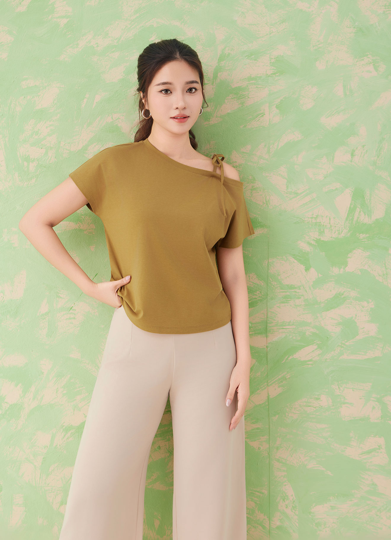 Mustard-Gold  by Sleeve Top