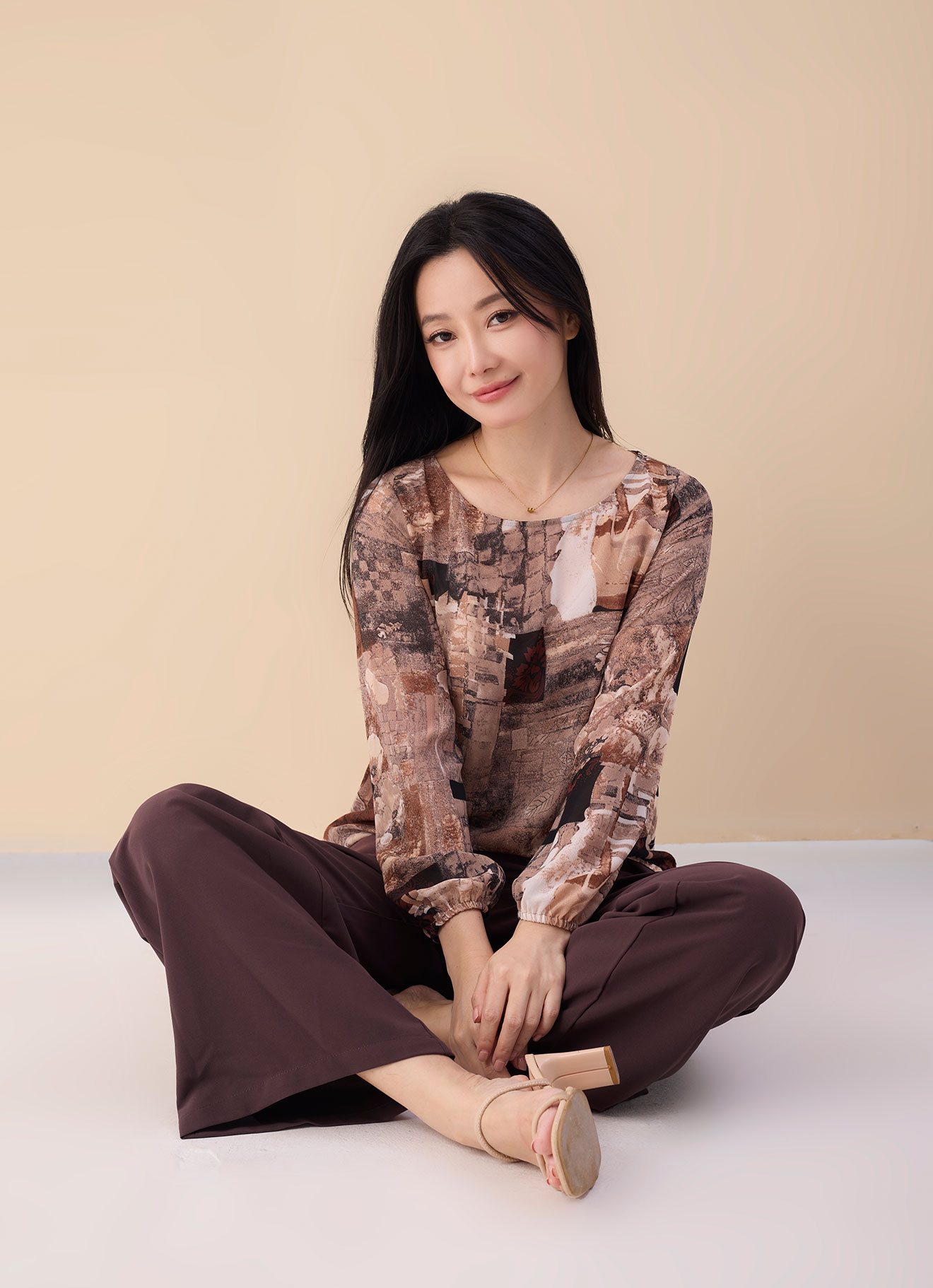 Natural  by Long Sleeve Blouse