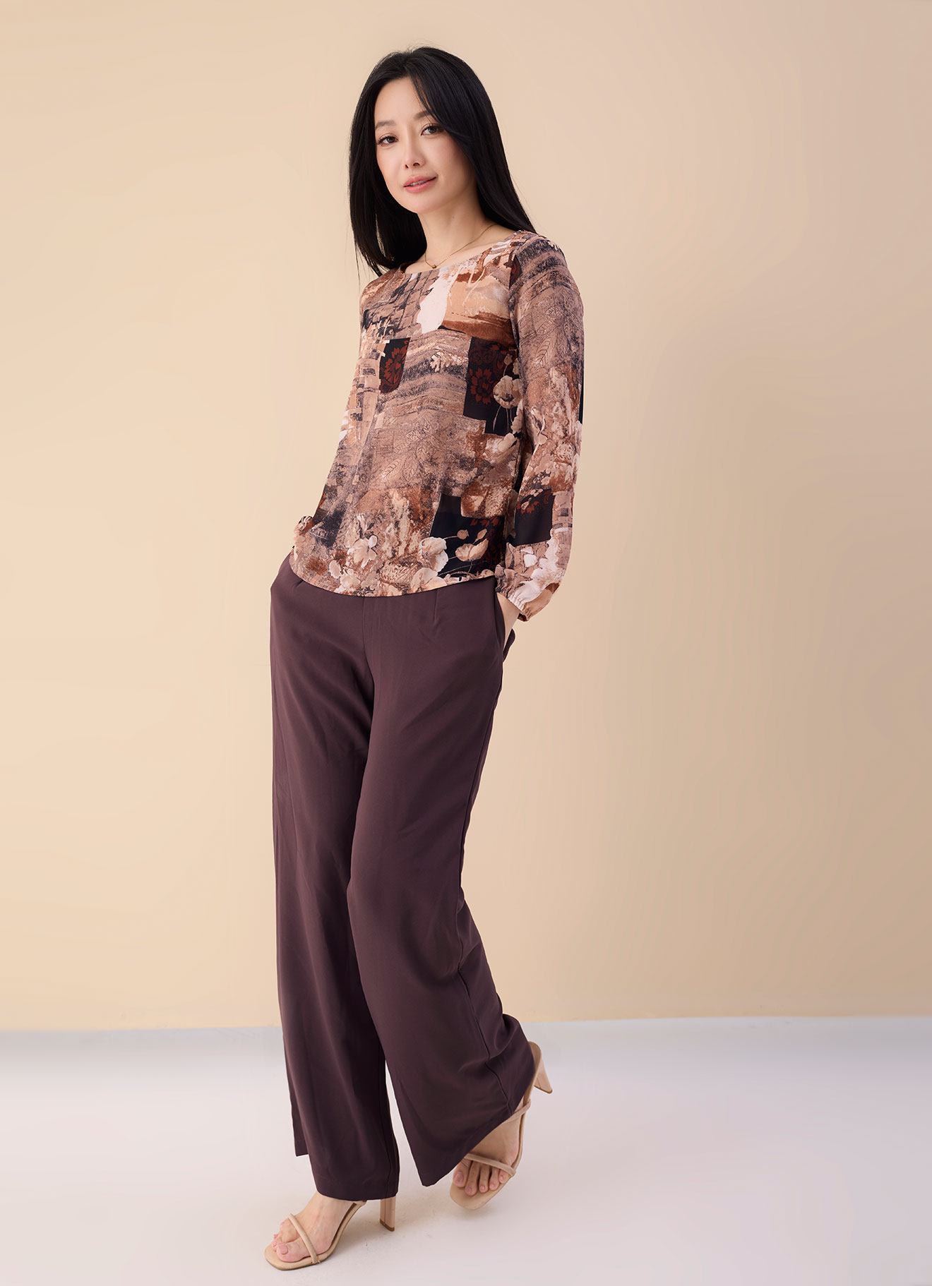 Natural  by Long Sleeve Blouse