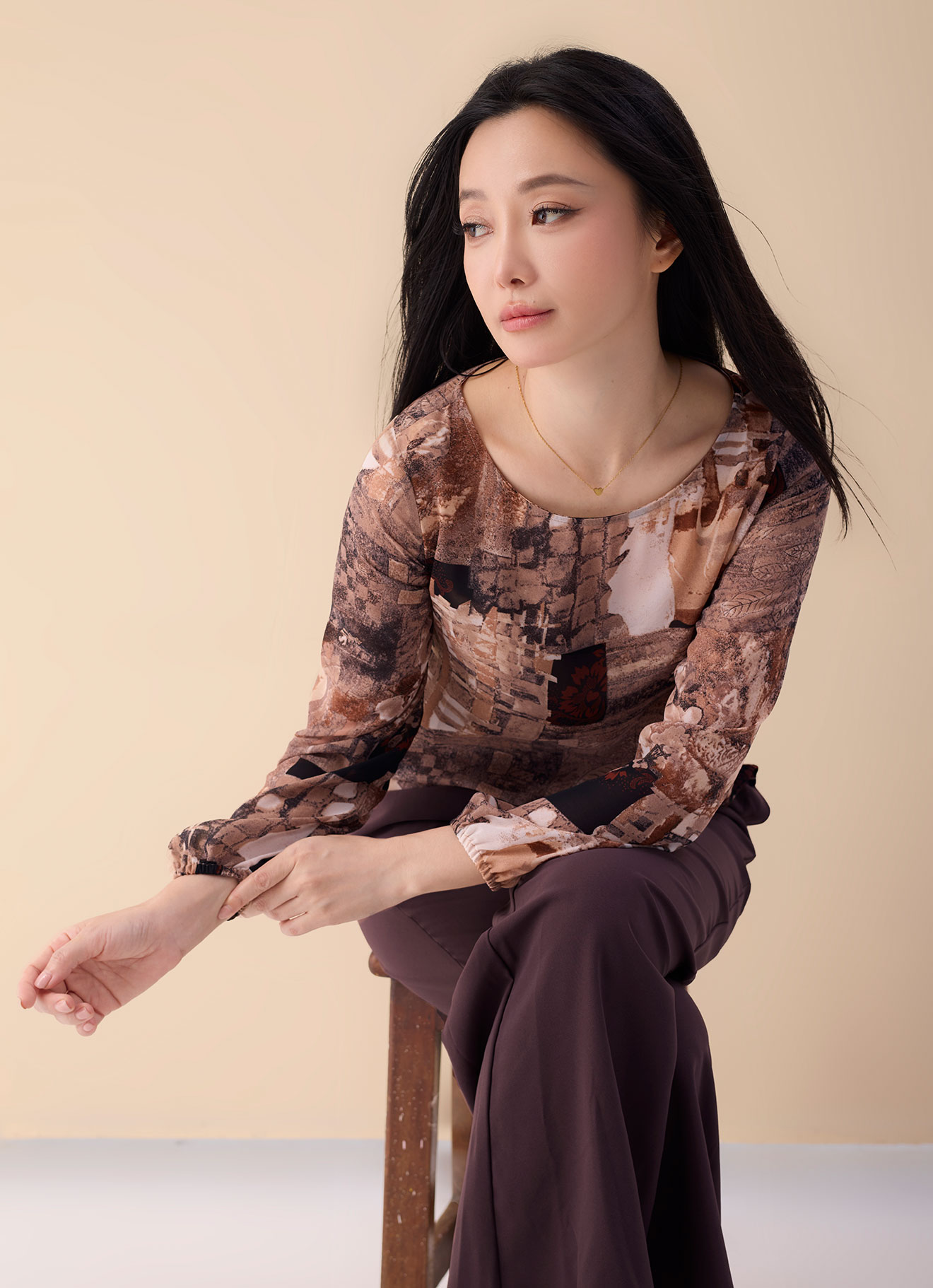Natural  by Long Sleeve Blouse