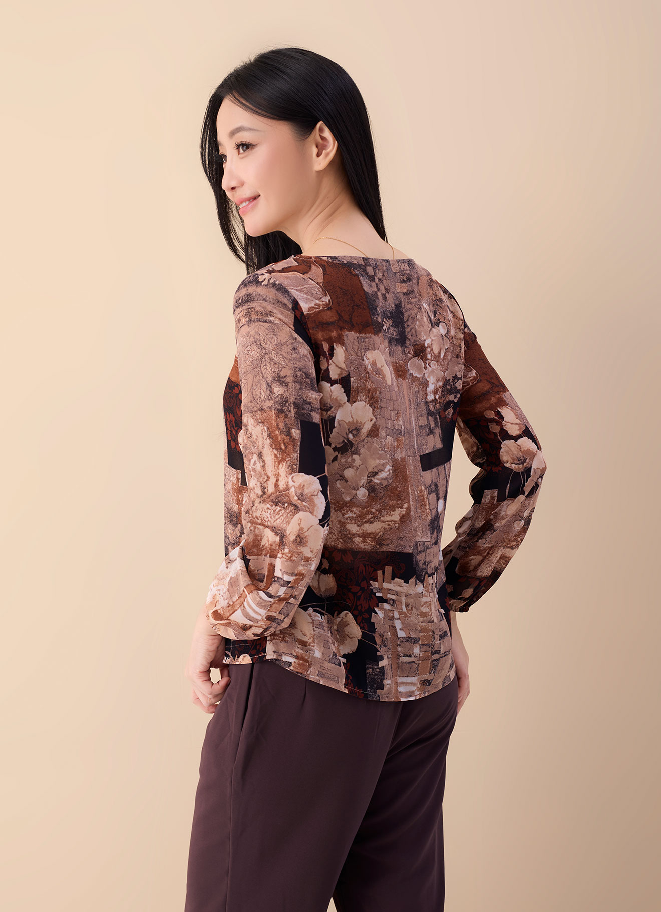 Natural  by Long Sleeve Blouse