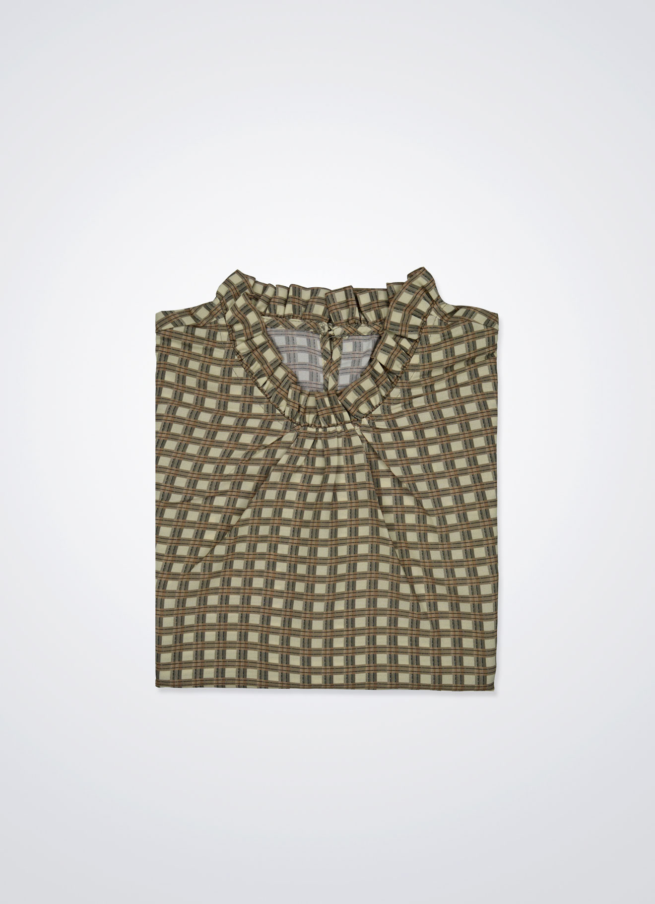 Oak-Buff by Sleeve Blouse